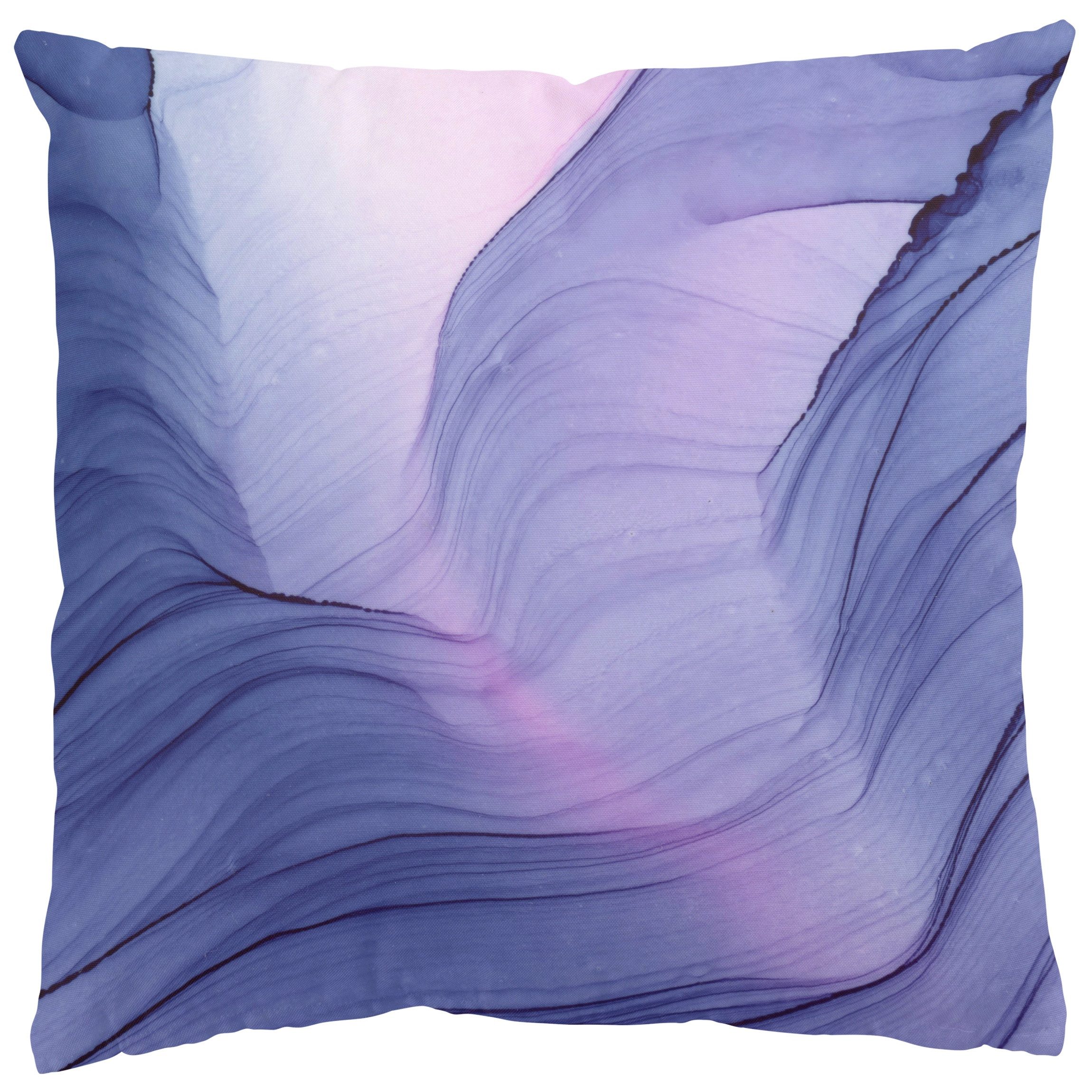 Bilderdepot24 Dekokissen drinnen Kissenhülle/ Sofakissen/ Zierkissen Kissenhülle violett mit Mo, Bezug mit / ohne Füllung Zierkissen Outdoor Sofa Bett