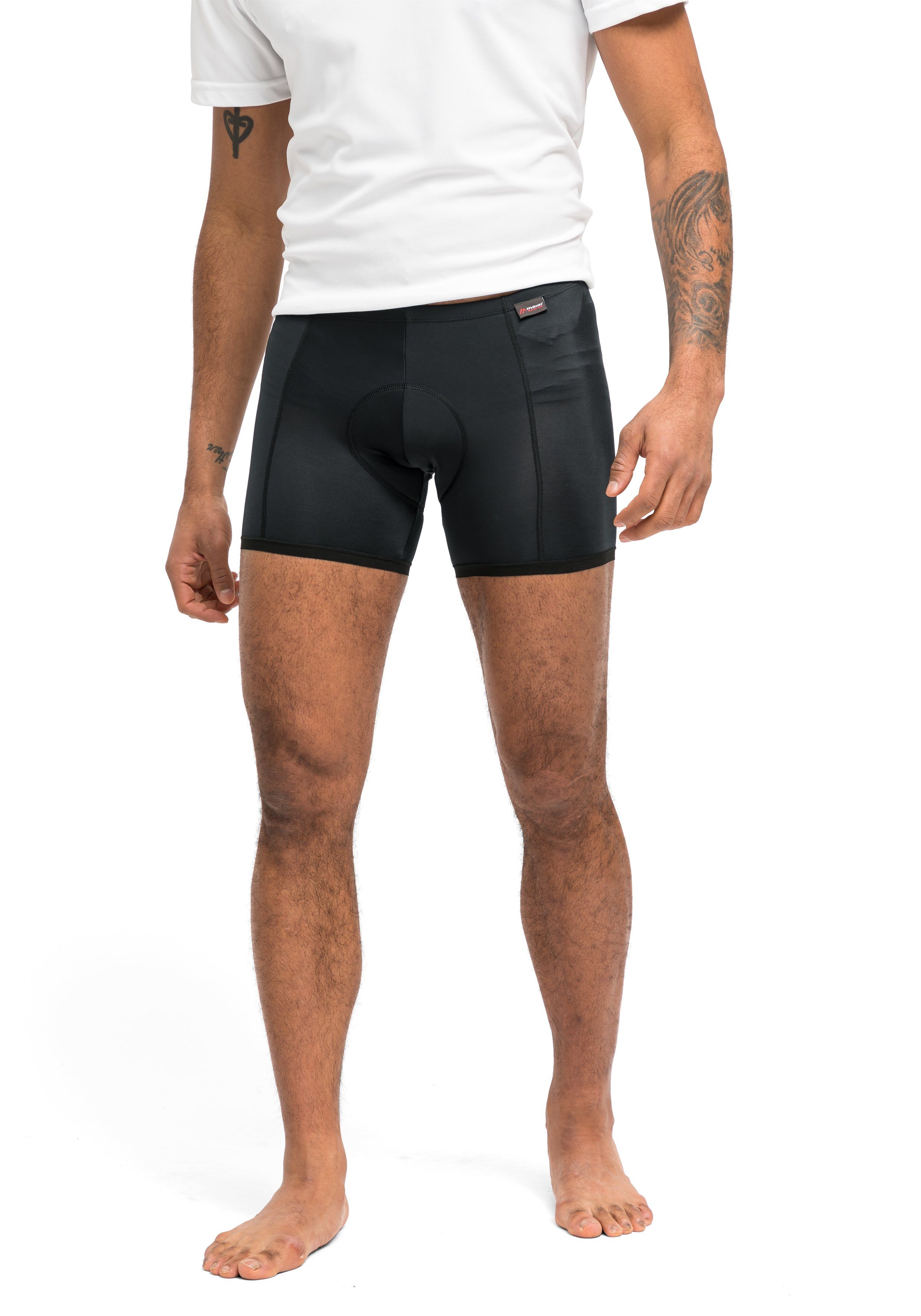 Maier Sports Fahrradhose Cycling Boxer Angenehmer Tragekomfort dank innovativem Sitzpolster schwarz