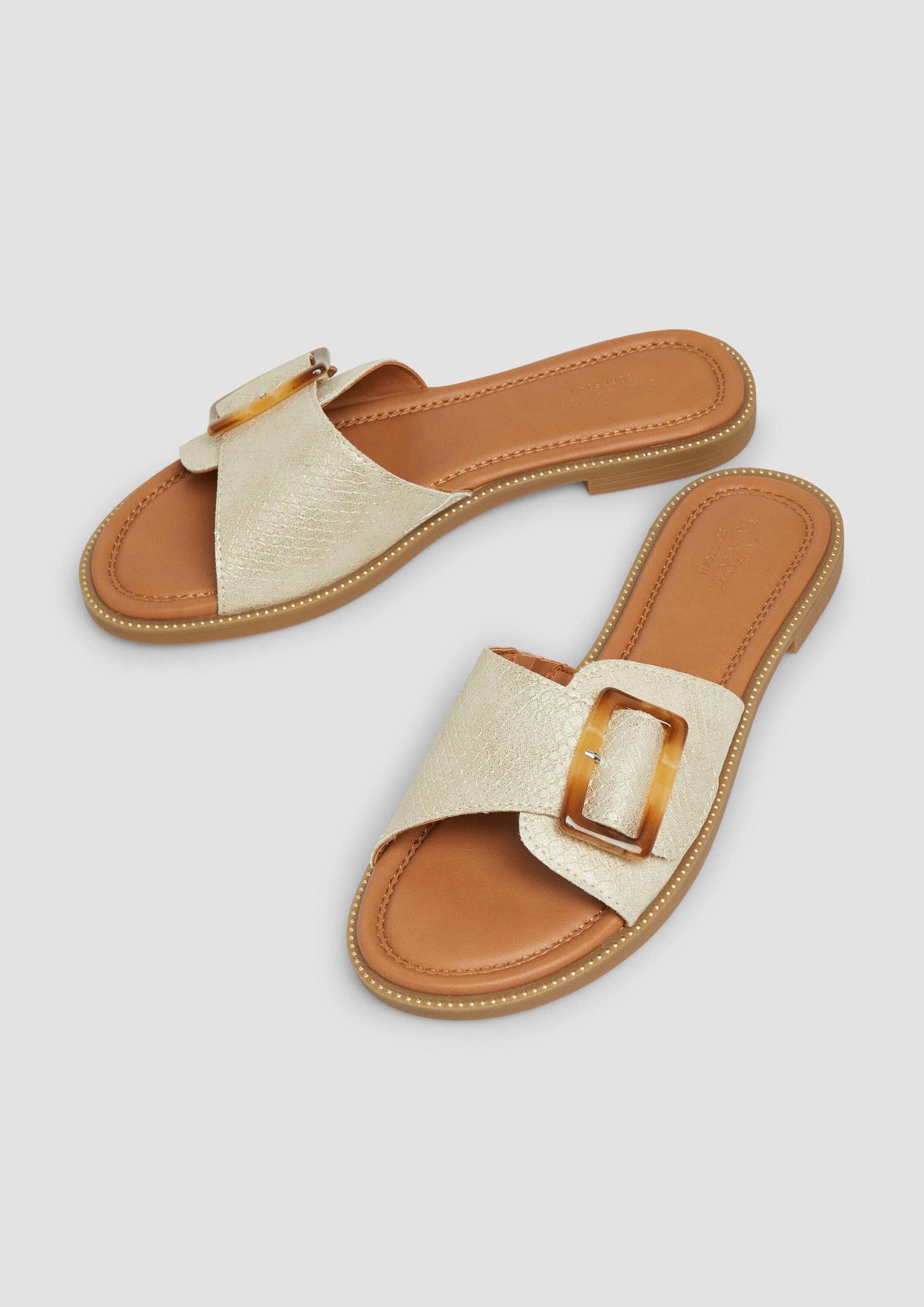 s.Oliver Sandalen Sandale Slides mit Schmuck-Detail