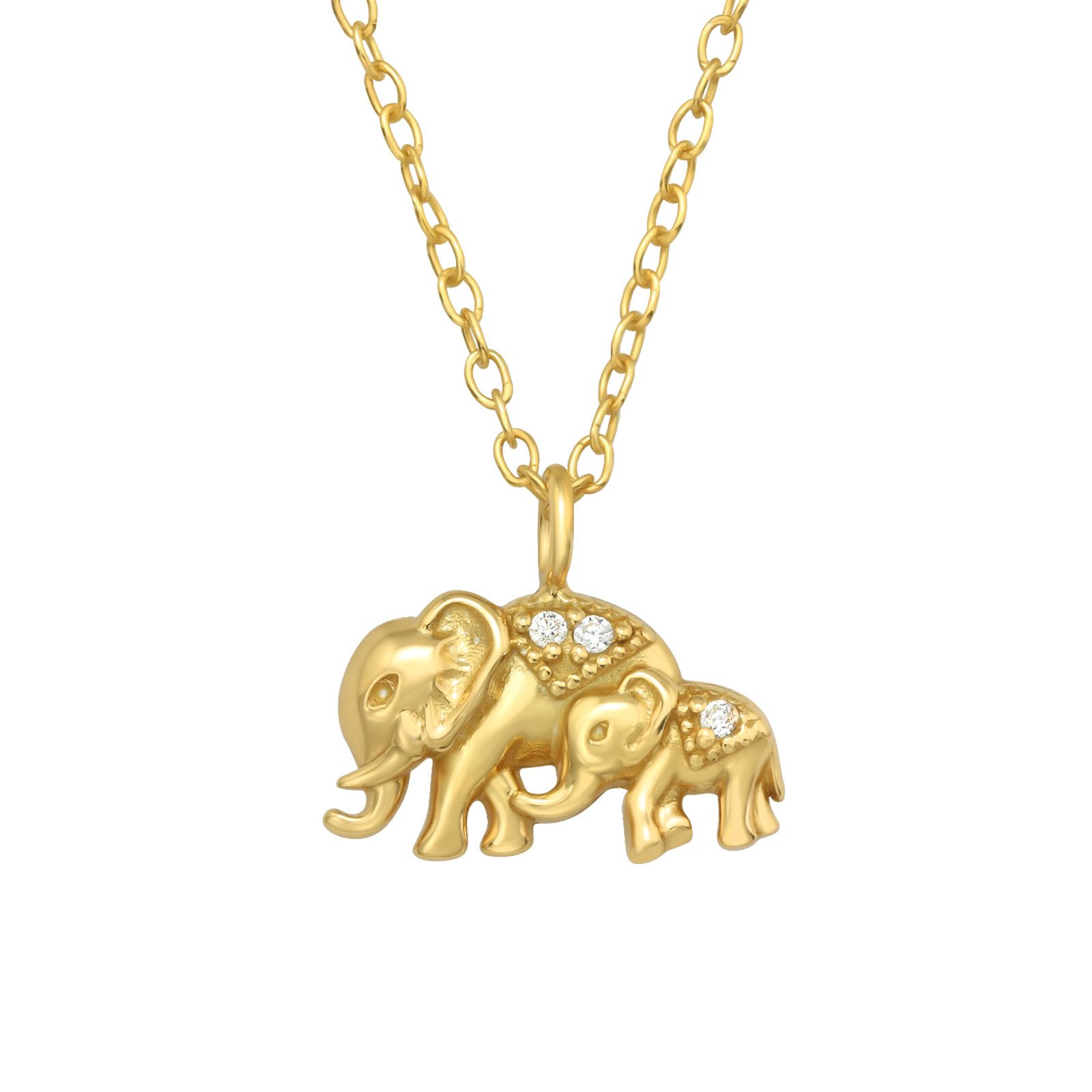 ALEXANDER YORK Kette mit Anhänger ELEFANT FAMILIE in Gold, 2-tlg., 925 Ster günstig online kaufen
