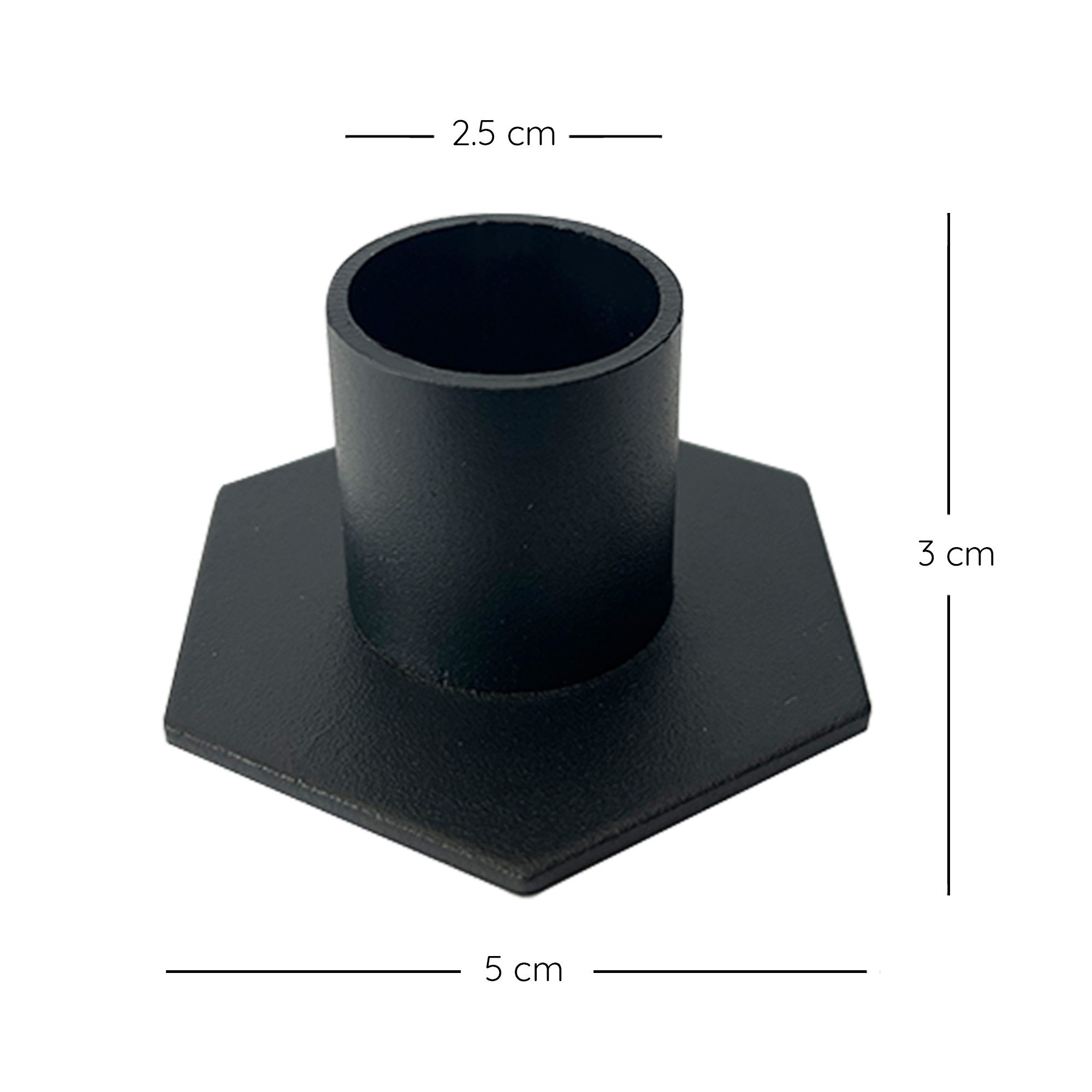 heimzeit Tischkerzenhalter Kerzenhalter für Stabkerzen 25 mm (Set, 4 Stück), Stabkerzenhalter Tisch