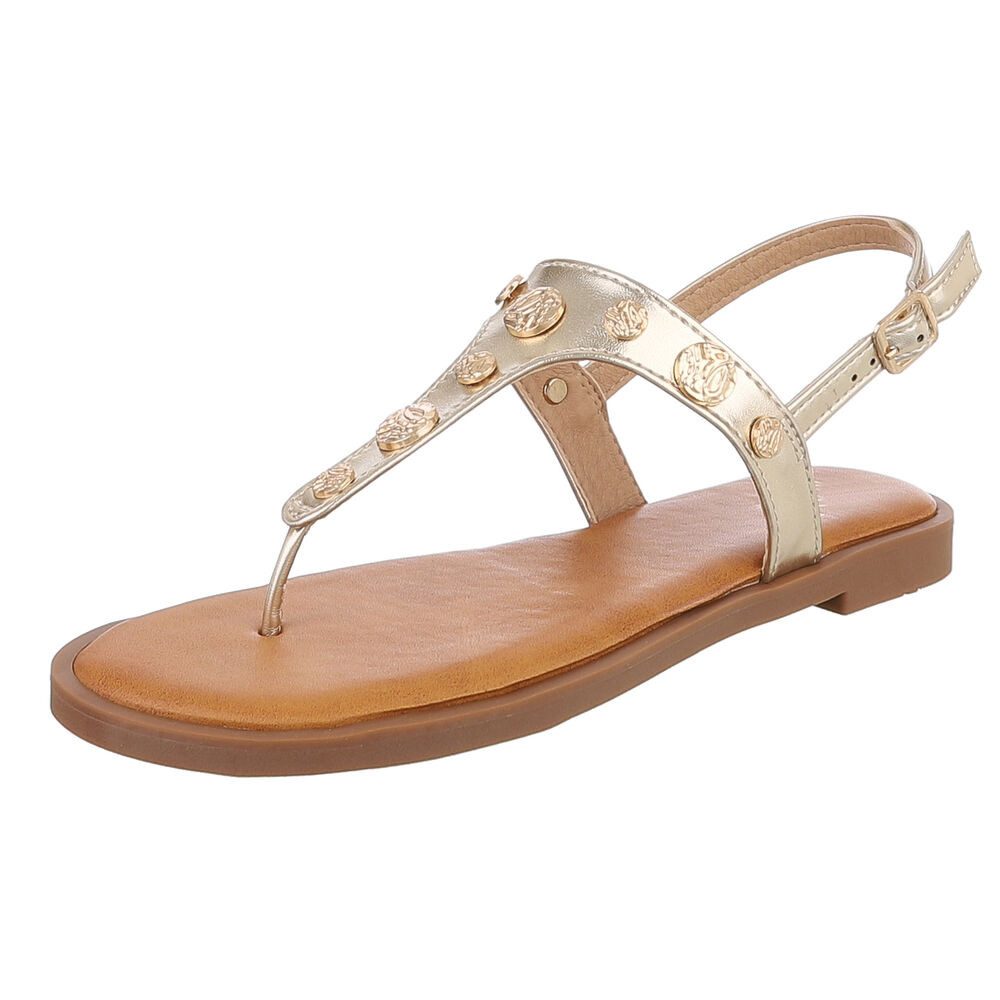 Ital-Design Elegante Sandalen mit goldenen Details günstig online kaufen