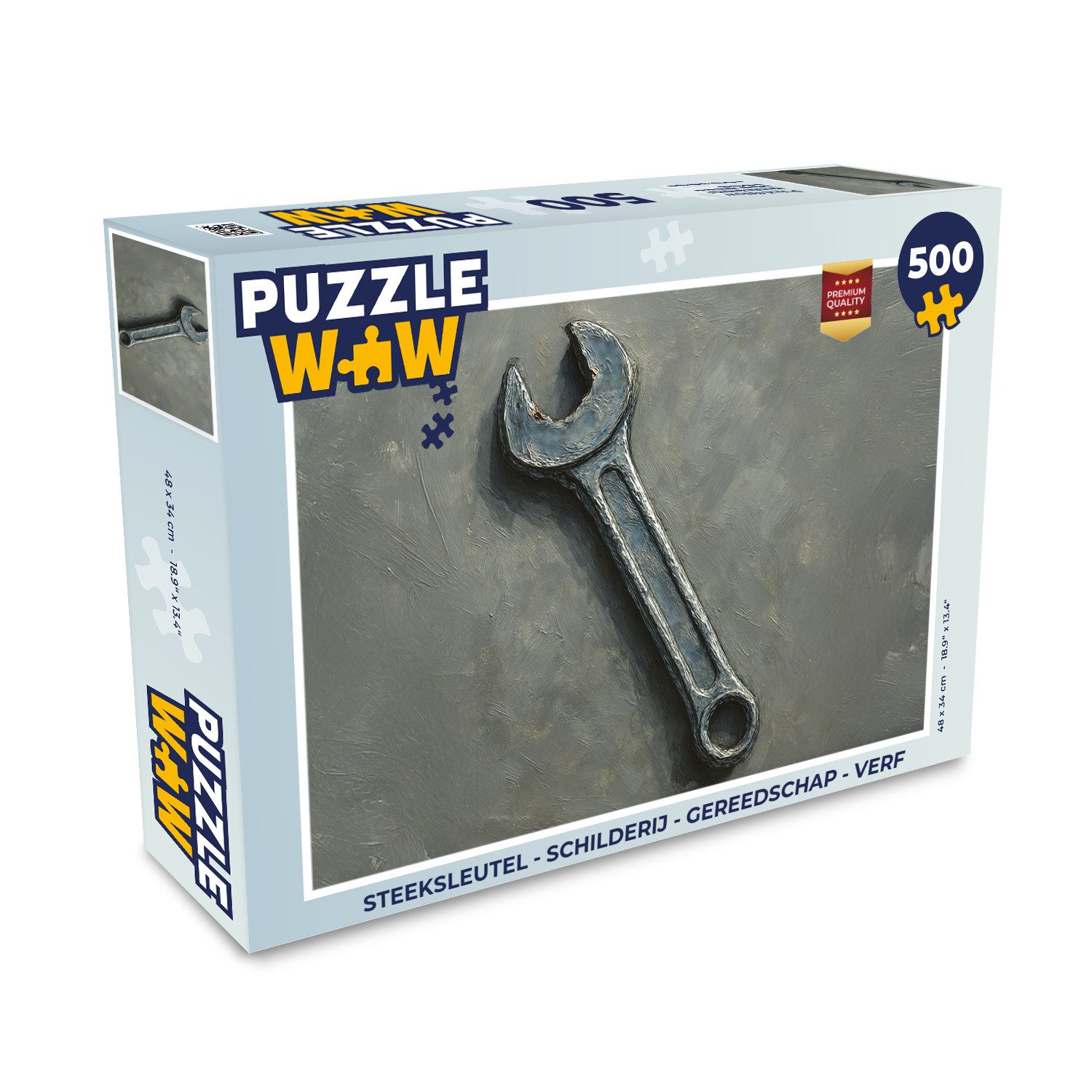 MuchoWow Puzzle Schraubenschlüssel - Malerei - Werkzeuge - Farbe, 500 Puzzleteile, Foto-Puzzle, Bilderrätsel, Puzzlespiele, Spielzeug