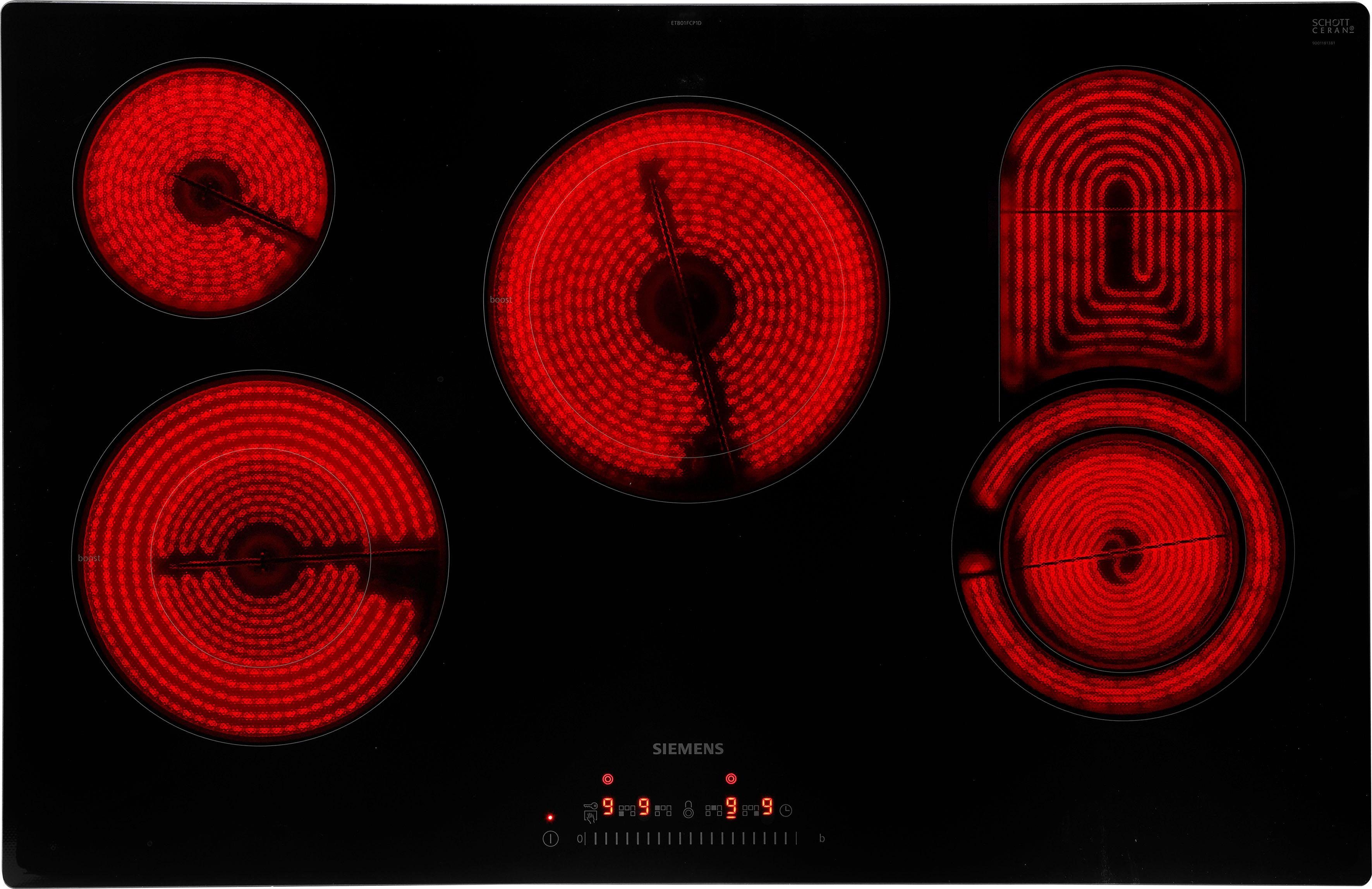 SIEMENS Elektro-Kochfeld von SCHOTT CERAN® iQ300 ET801FCP1D