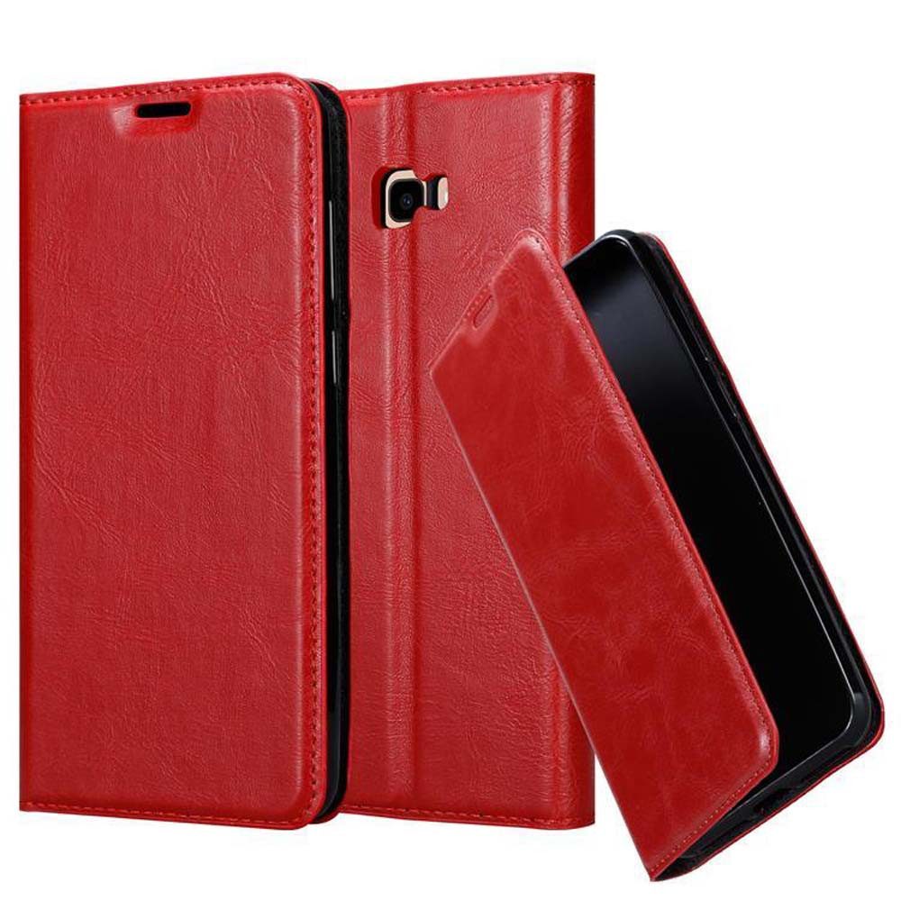 Cadorabo Handyhülle für Samsung Galaxy J4 PLUS Hülle Samsung Galaxy J4 PLUS, Hülle Schutzhülle mit Standfunktion, Magnetverschluss und Kartenfach