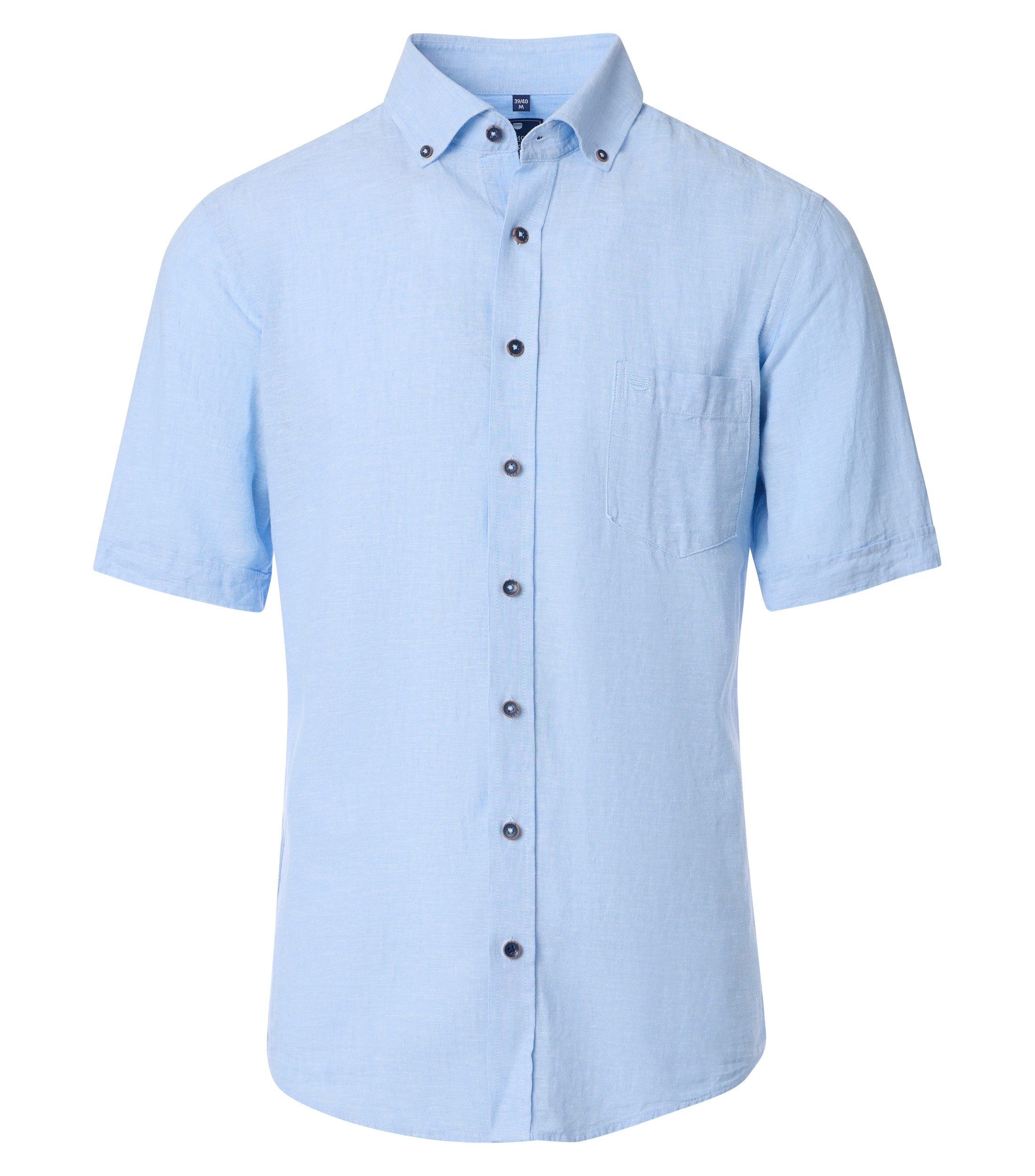 Redmond Kurzarmhemd uni Casual Fit günstig online kaufen