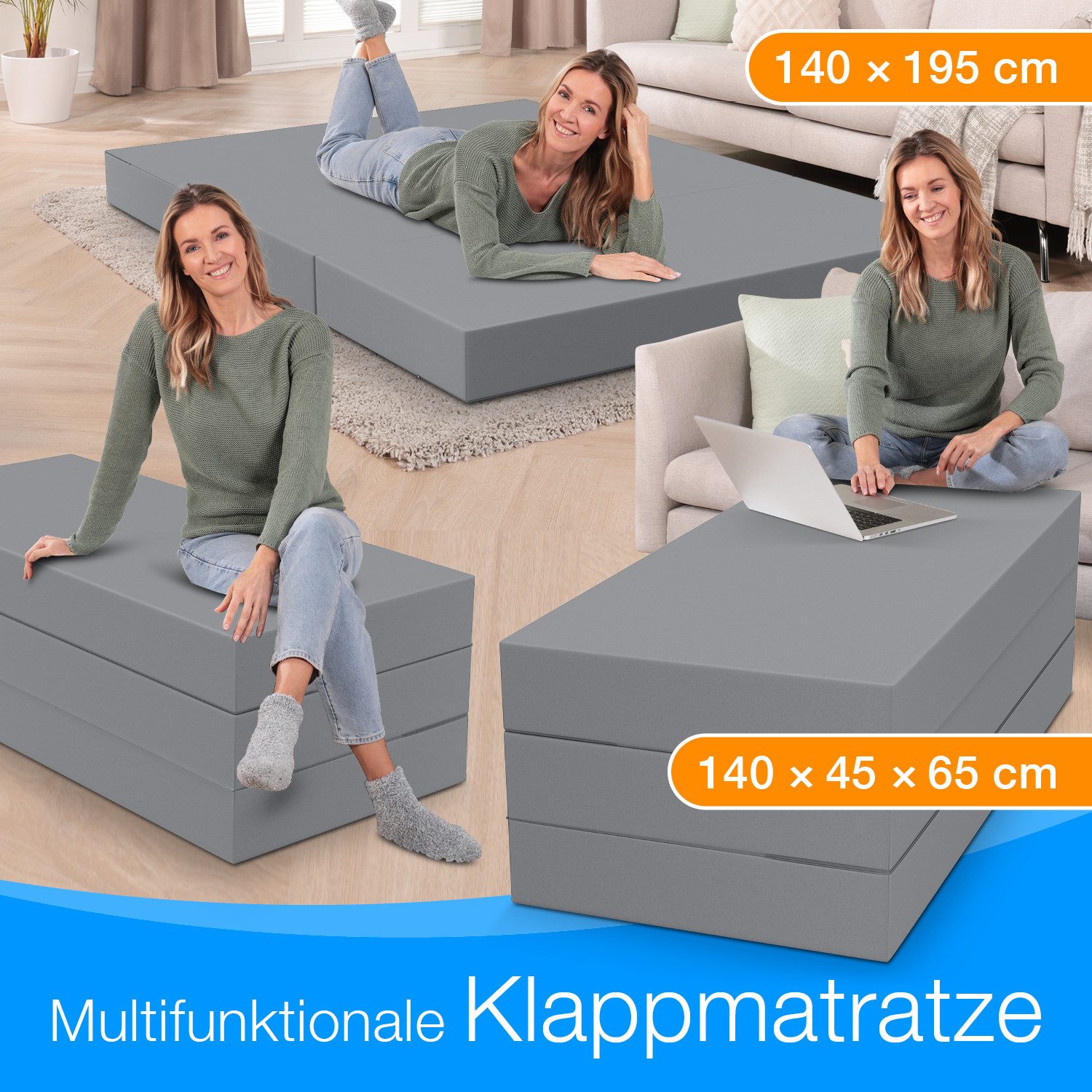 Klappmatratze 90x200 cm, 75x195 cm und günstig online kaufen