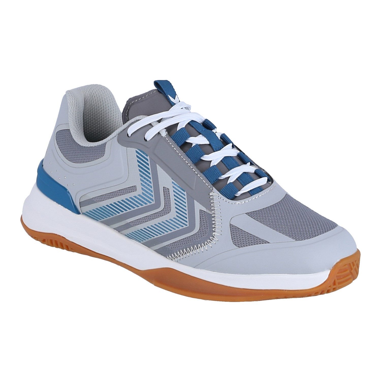 hummel Hallen-Indoorschuhe Inventus Reach LX grau/violett Herren Badmintonschuh