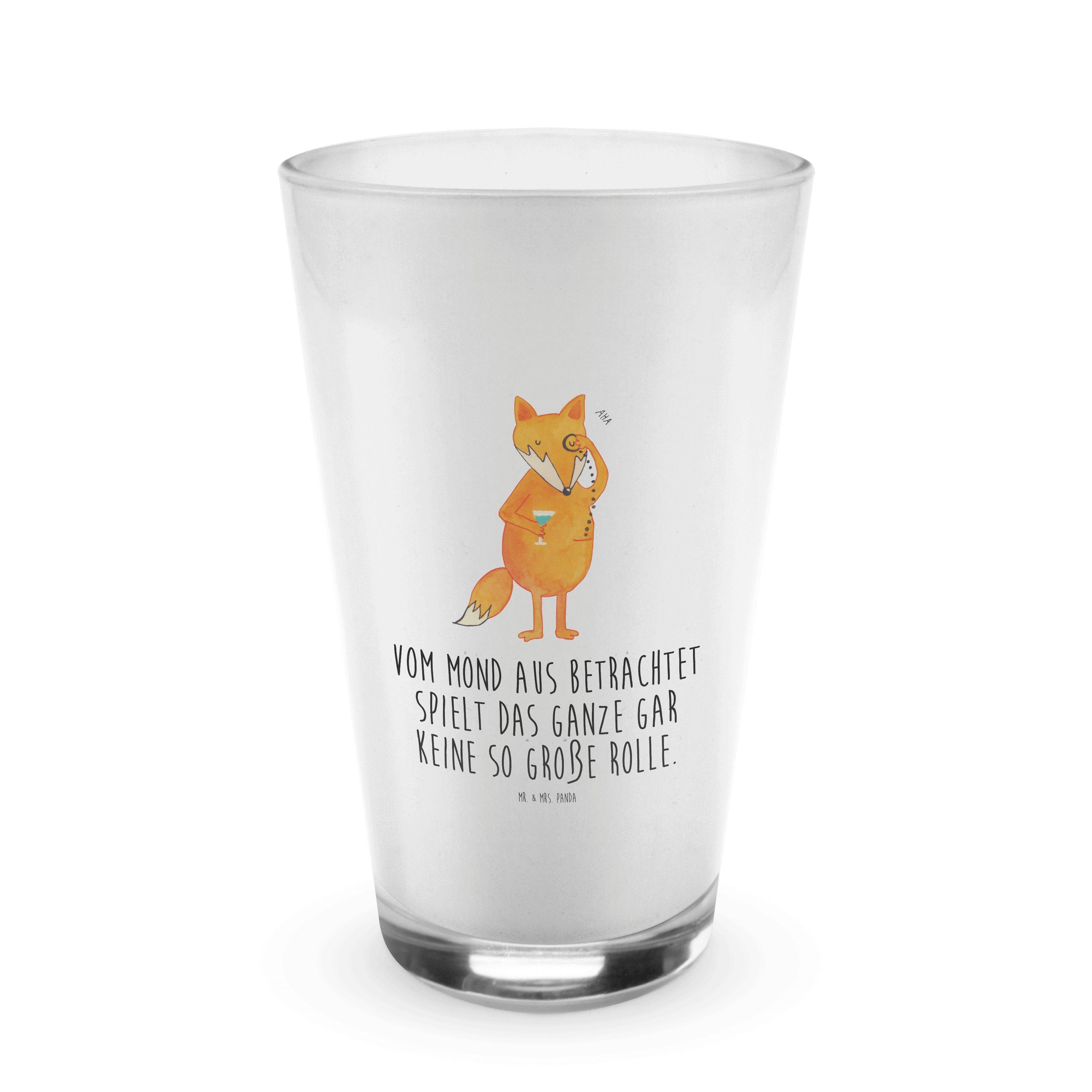 Tasse, Transparent Glas neugie, Mrs. Glas Mr. & Premium - - Cappuccino Fuchs Panda Lord Geschenk, Füchse,