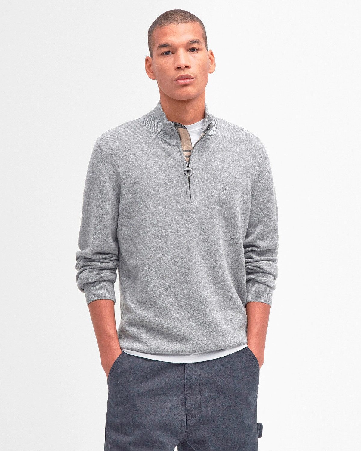Barbour Strickpullover Troyer Tain