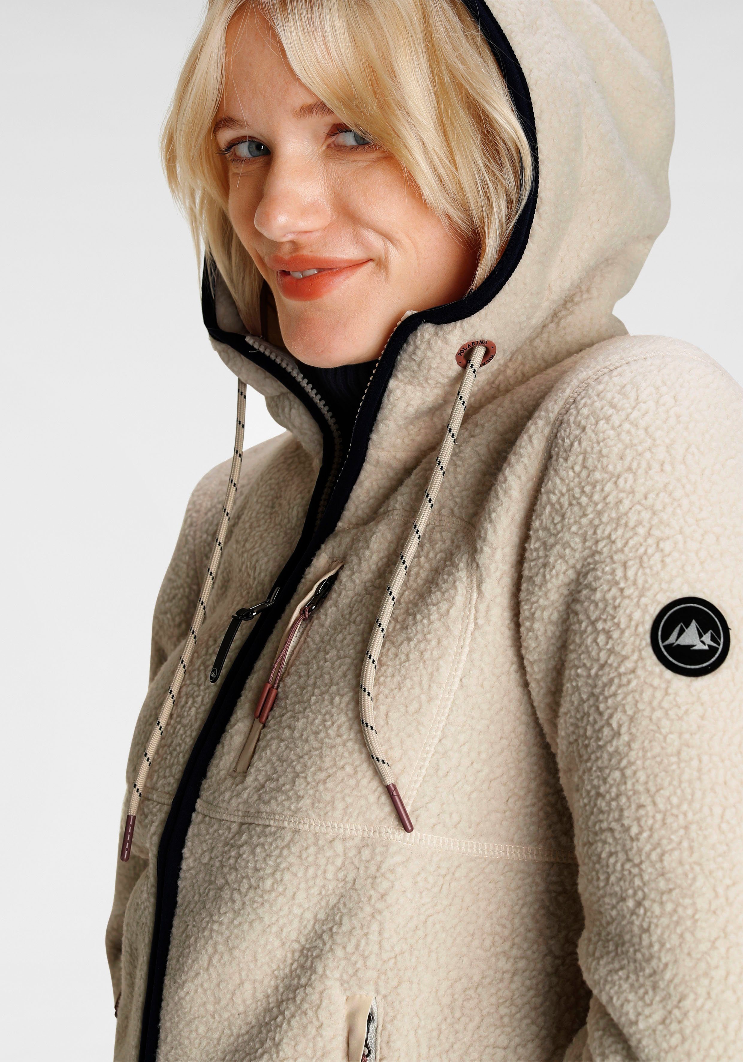 Polarino Fleecejacke für kalte Tage, aus schnell trocknendem Material, Regular Fit