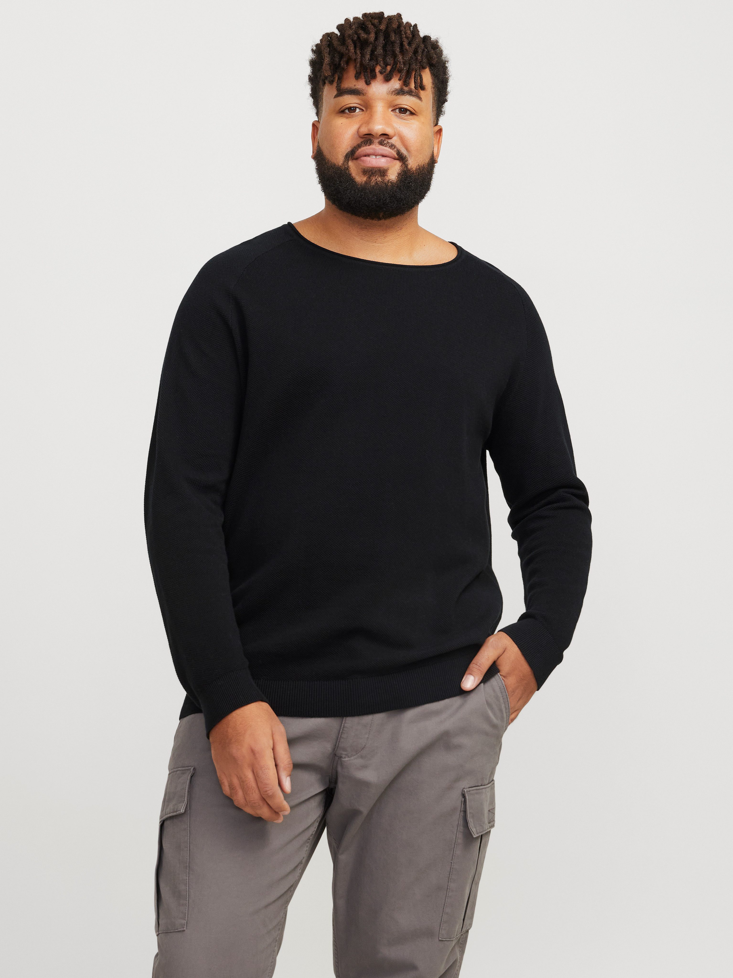 Jack & Jones PlusSize Rundhalspullover JJEHILL KNIT CREW NECK NOOS PLS mit günstig online kaufen