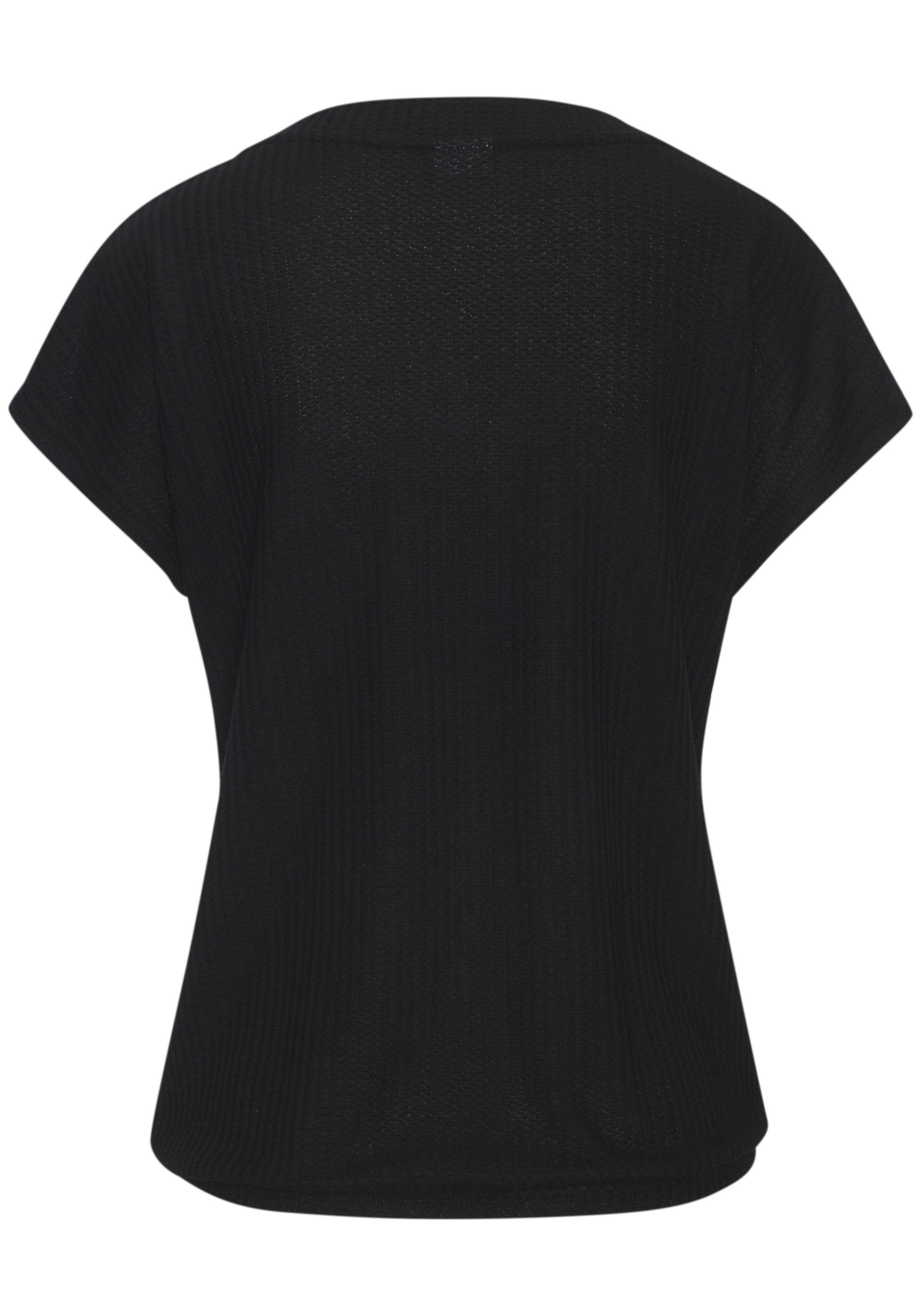 LASCANA Kurzarmshirt mit Zierknopfleiste aus weicher Piqué-Qualität