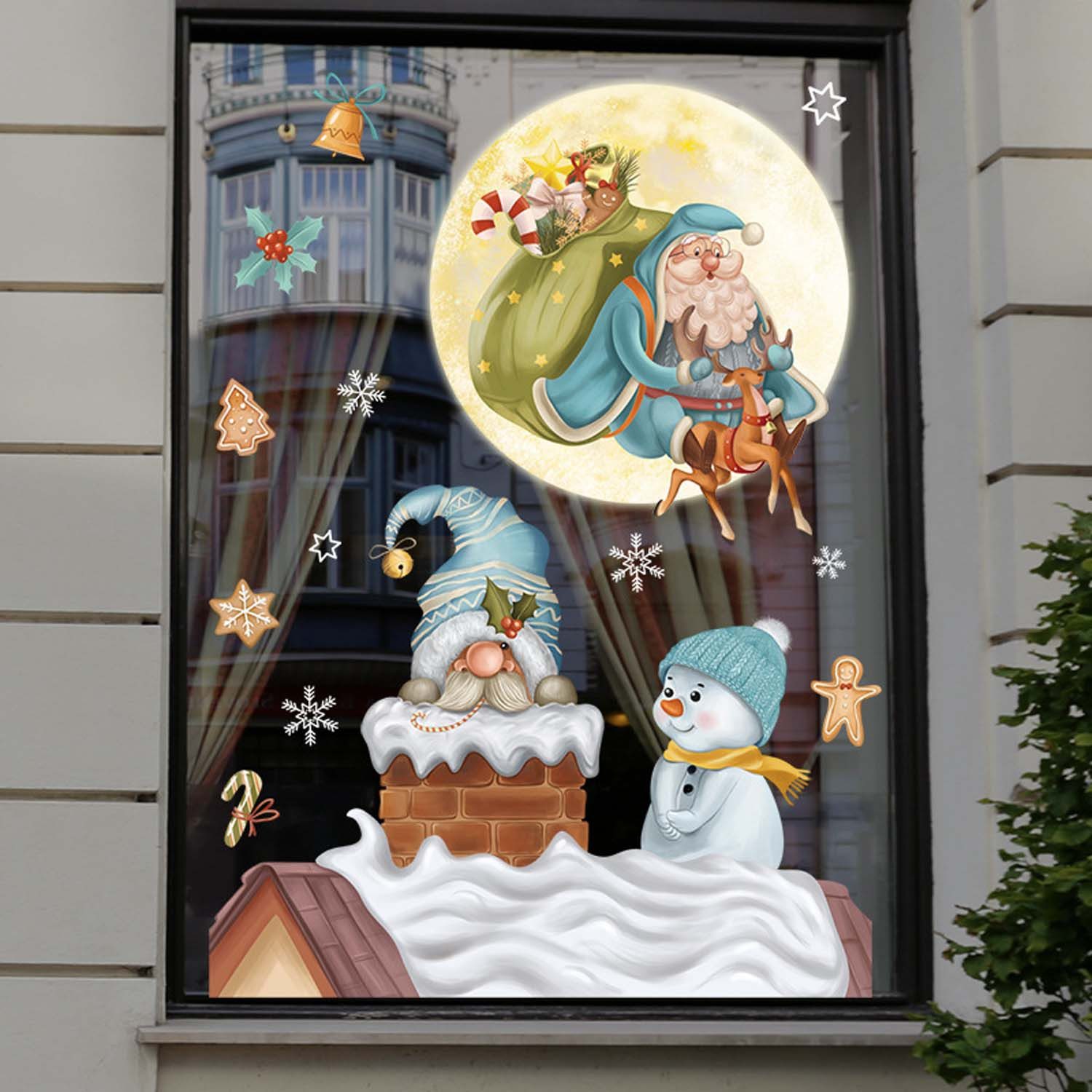 trends for living Fensterbild Fensteraufkleber Weihnachten Fensterdeko Aufk günstig online kaufen