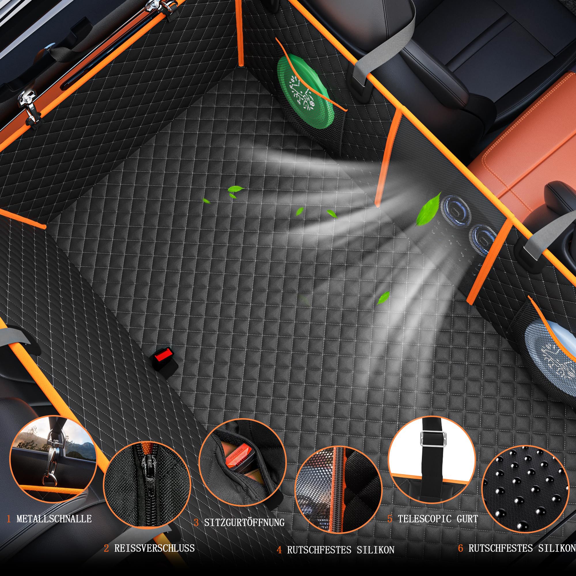 FOUORTUNATE-BEE Hunde-Autositz Hundedecke Auto Rückbank Autoschondecke günstig online kaufen