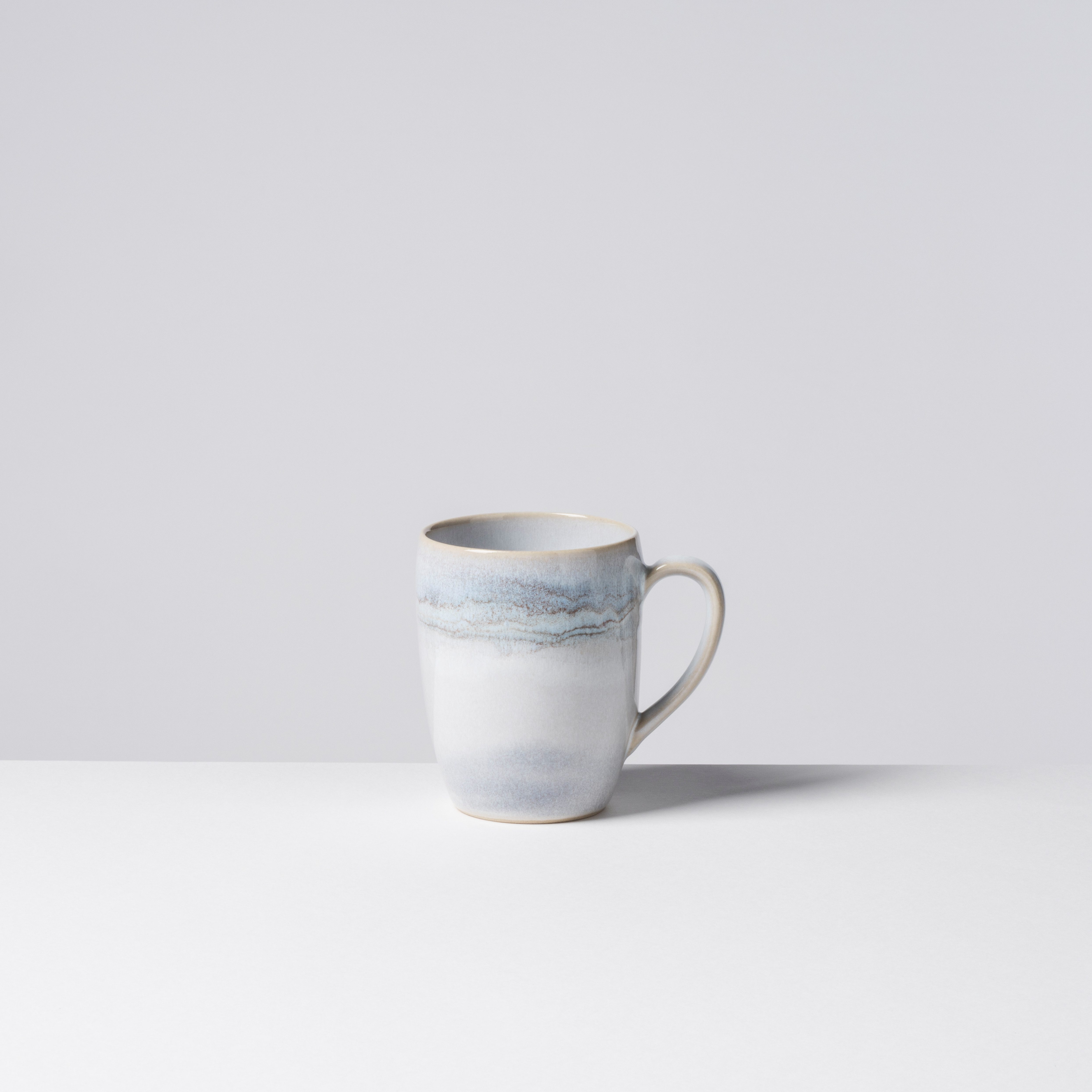 Gipfelstück Becher Tiefer See, 4-tlg., Steinzeug, Scandi-Style, Reaktivglasur, jedes Stück ein Unikat, 4-teilig