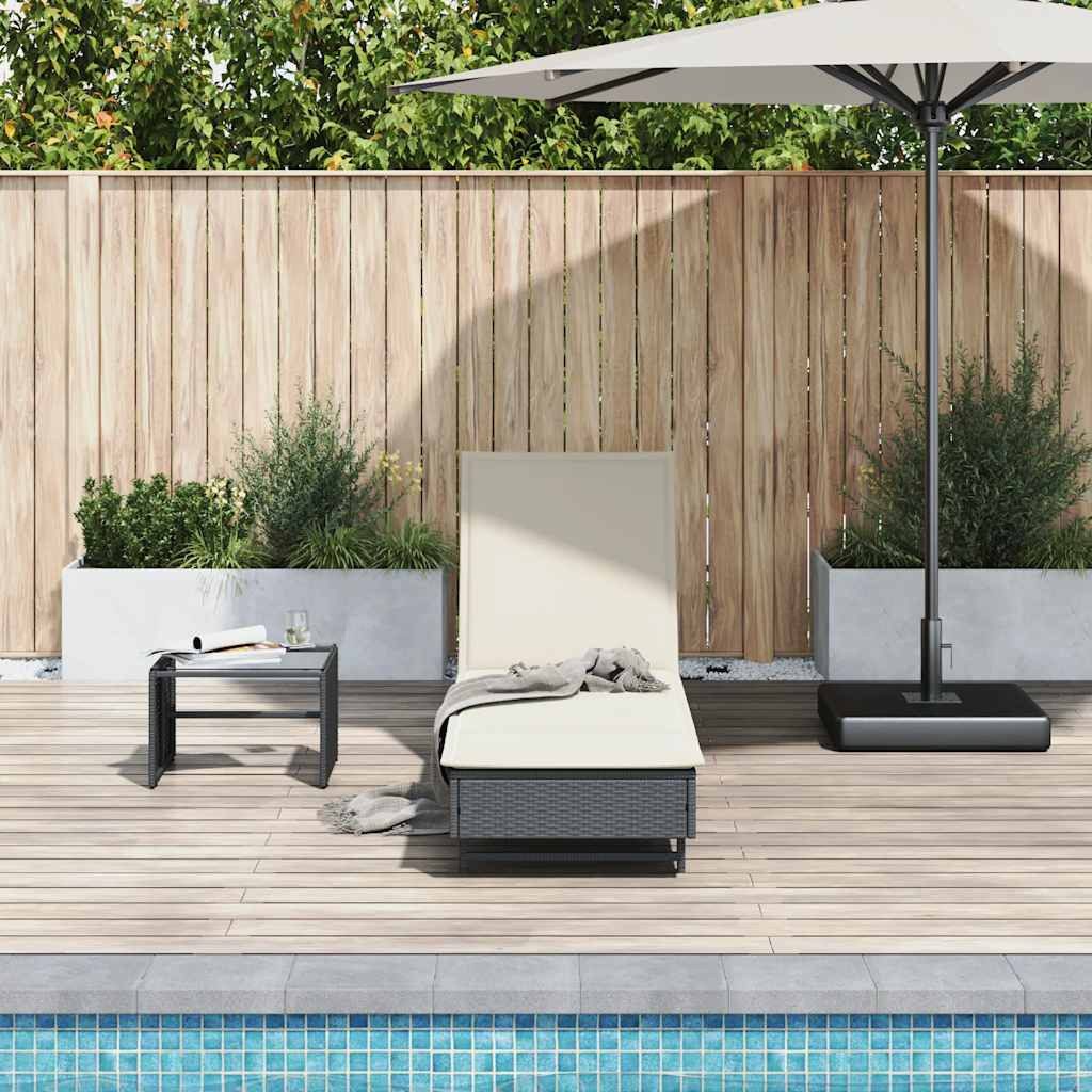 vidaXL Gartenliege Sonnenliege mit Rollen und günstig online kaufen