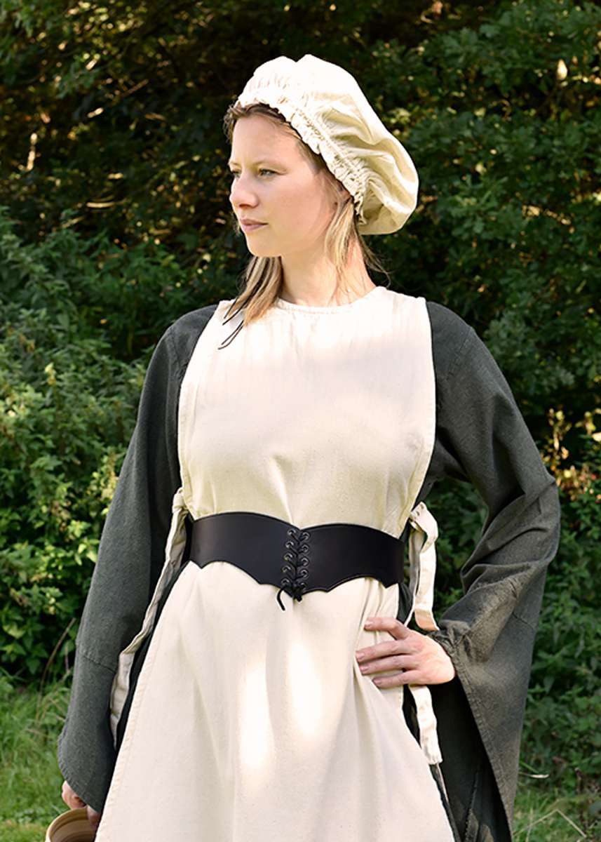 Battle Merchant Ledergürtel Mieder-Gürtel aus Leder Schwarz günstig online kaufen