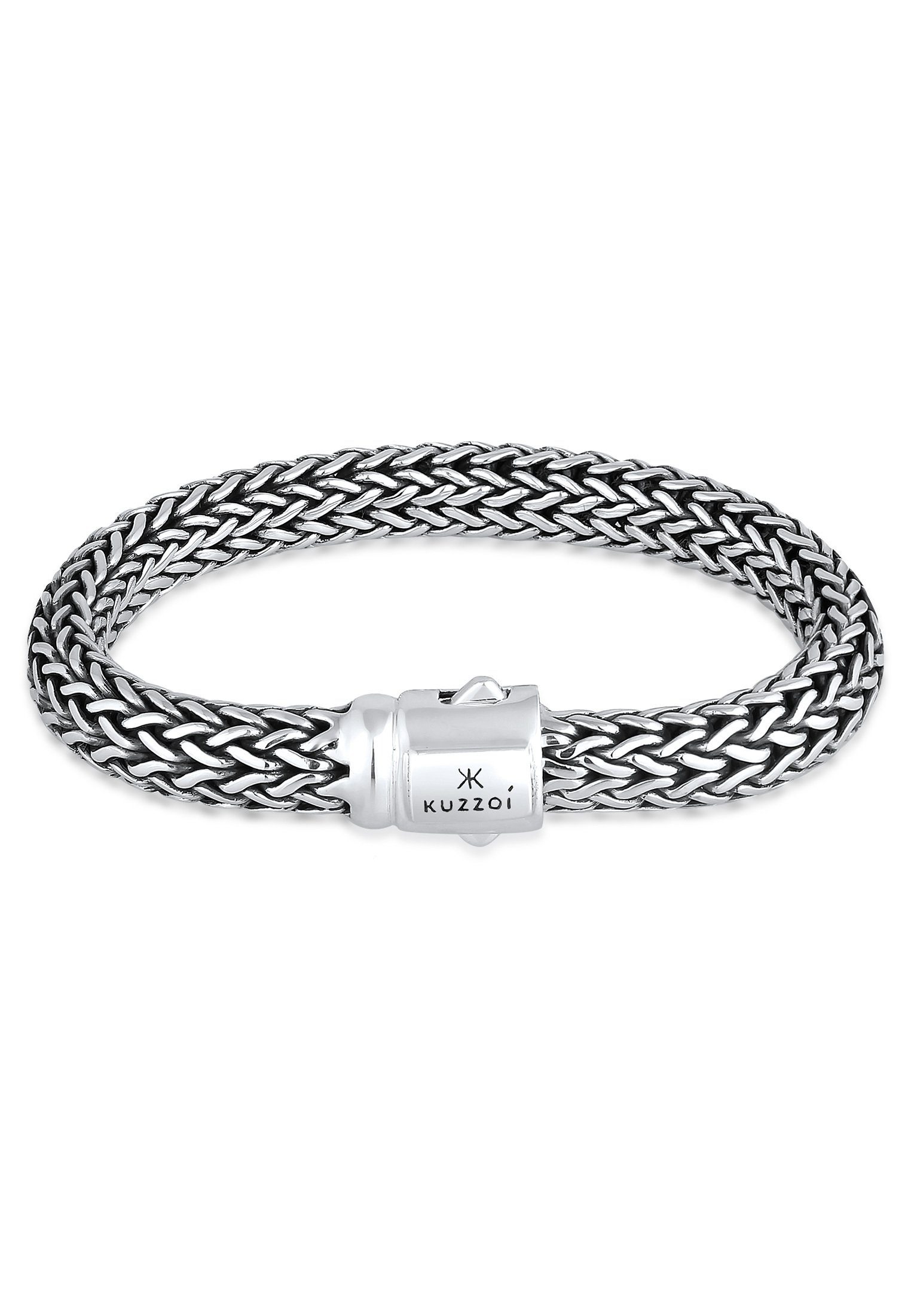 sehr gefertigt Silber, In Cool hochwertiger Juwelier-Qualität Armband Basic unisex Kuzzoi 925 Gliederarmband