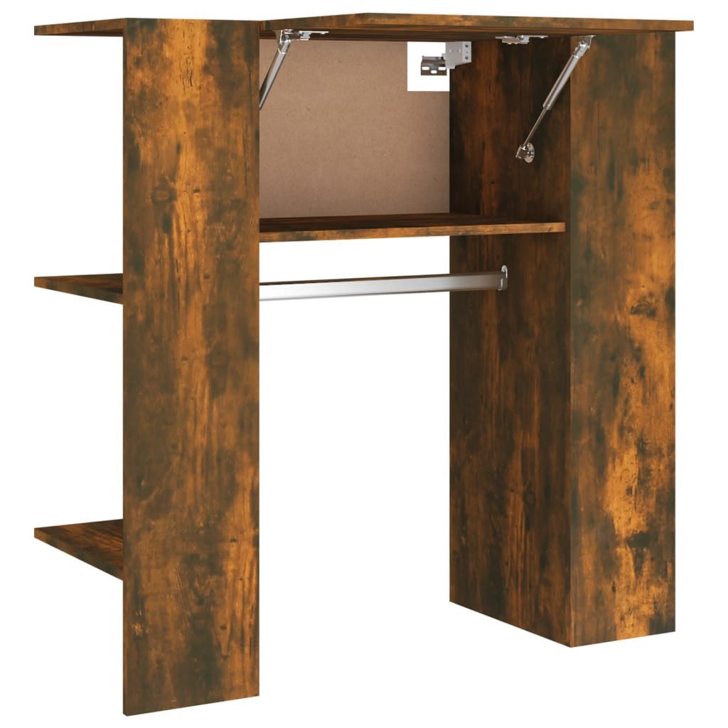 vidaXL Kompaktgarderobe Flurschrank Räuchereiche 97,5x37x99 cm Holzwerkstoff (1-St)