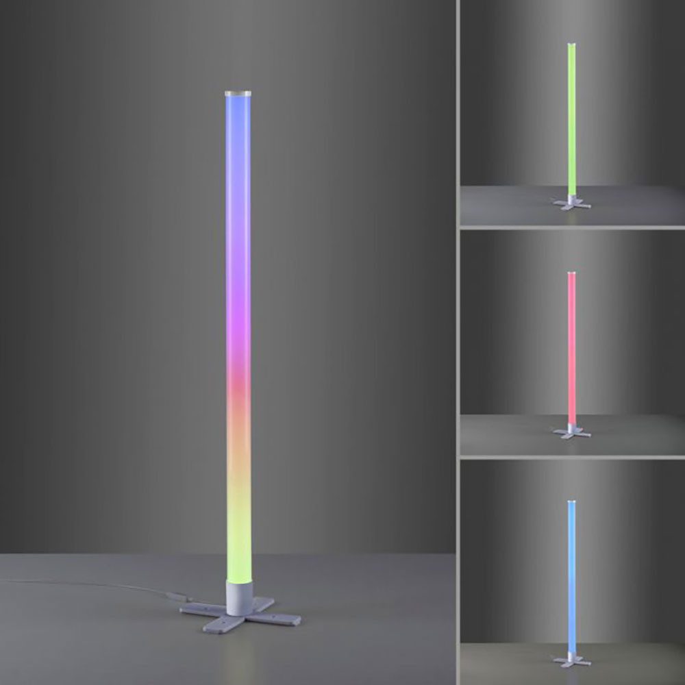 JUST LIGHT LED Stehlampe, LED-Leuchtmittel fest verbaut, Farbwechsel, RGB, Stehleuchte Wandlampe RGB LED Fernbedienung dimmbar Music-Sync Modi