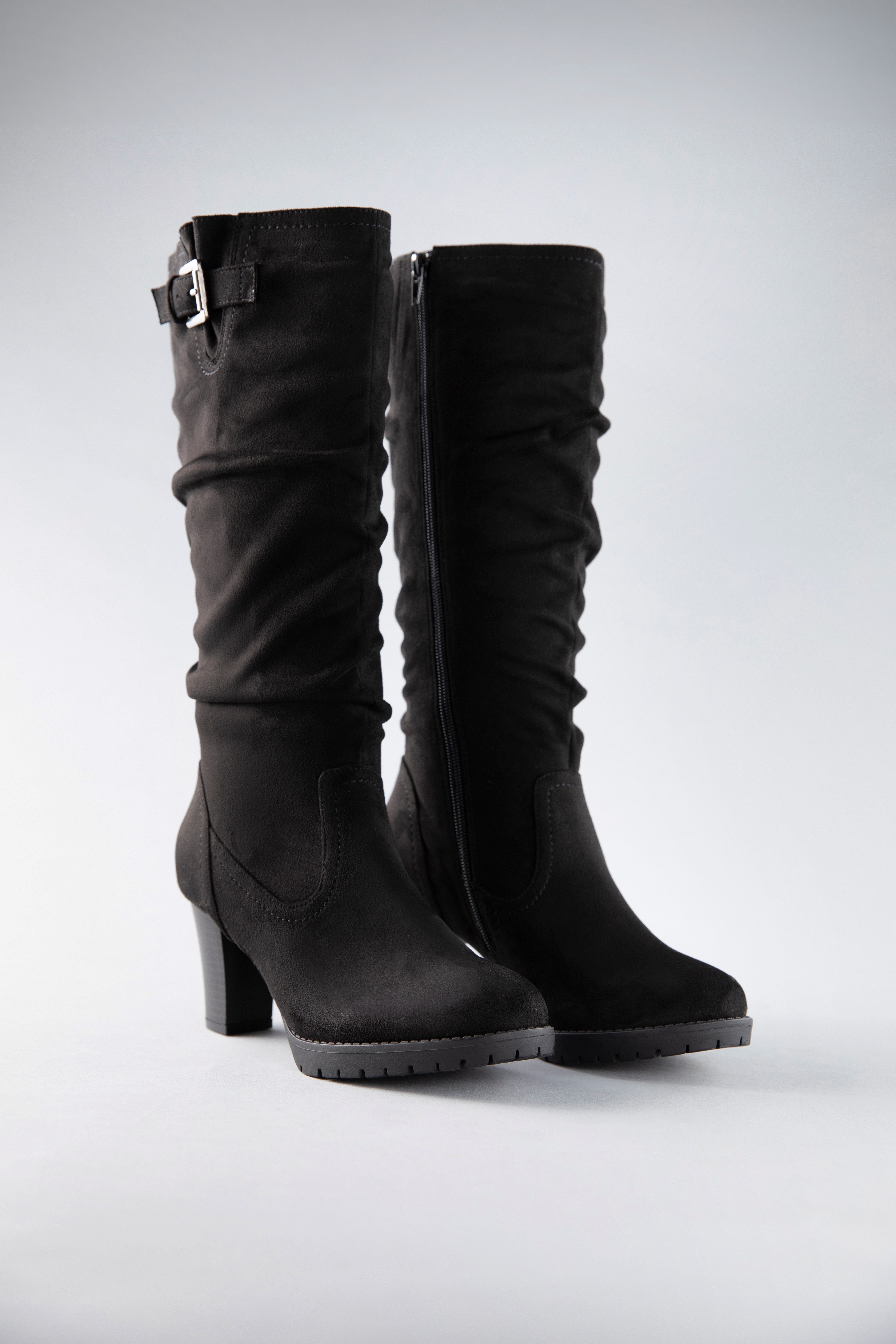 Aniston SHOES Stiefel mit Raffungen am slouchy Schaft