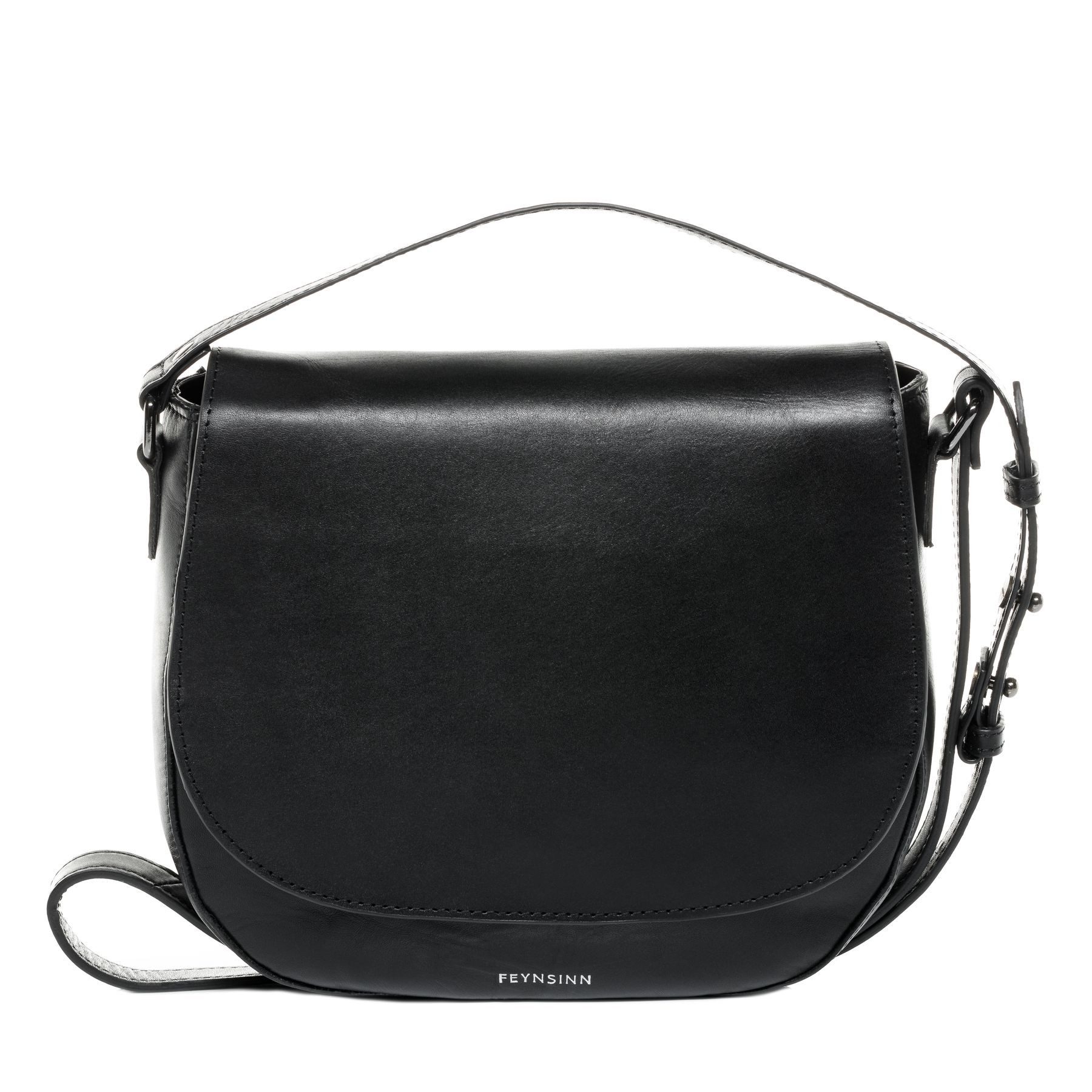 FEYNSINN Umhängetasche echt Leder Umhängetasche groß Ledertasche schwarz ZOE, Schultertasche Echtleder für Damen, Handtasche schwarz