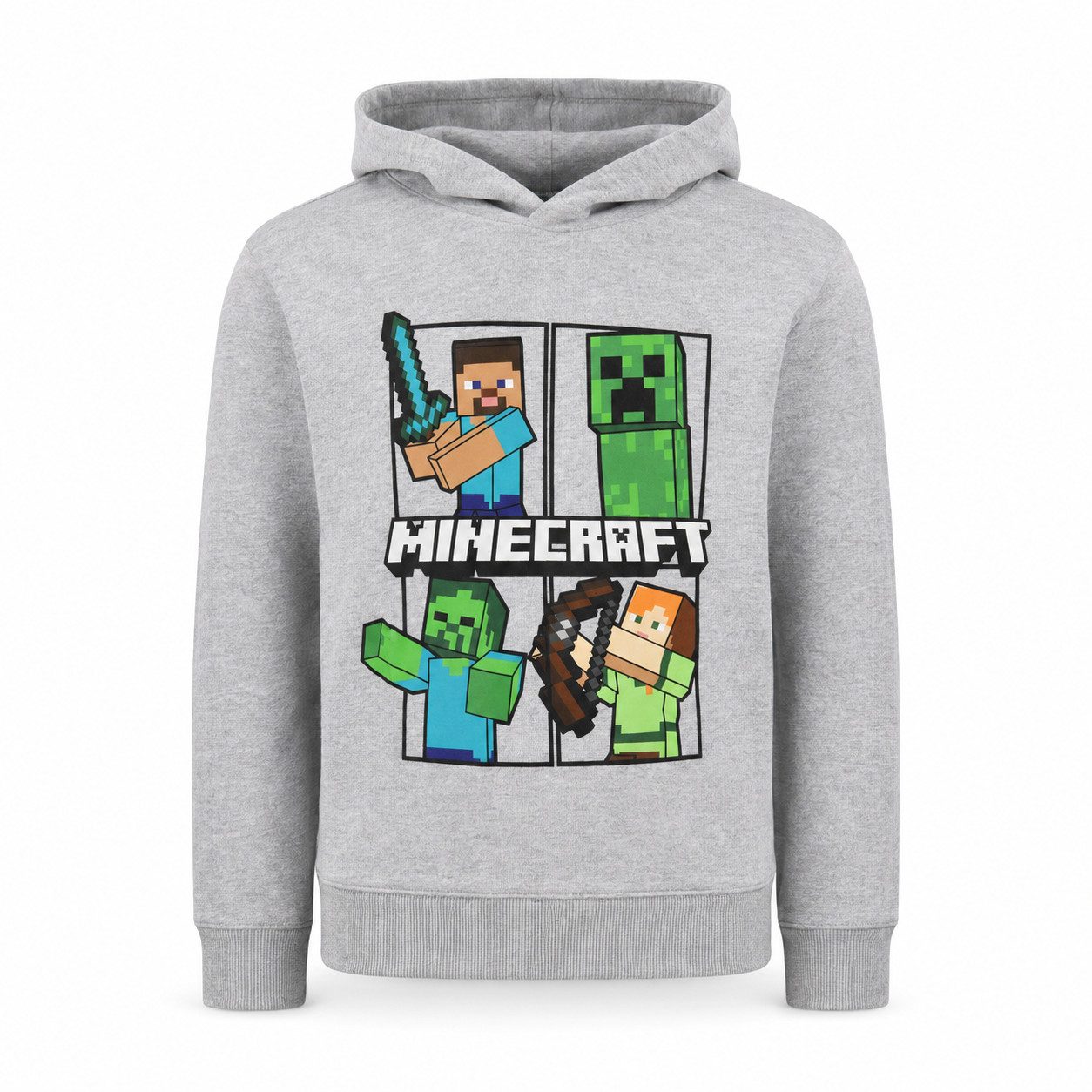 Minecraft Hoodie Minecraft Creeper Jungen Kinder Kapuzenpulli Pulli Hoodie Gr. 116 bis 152