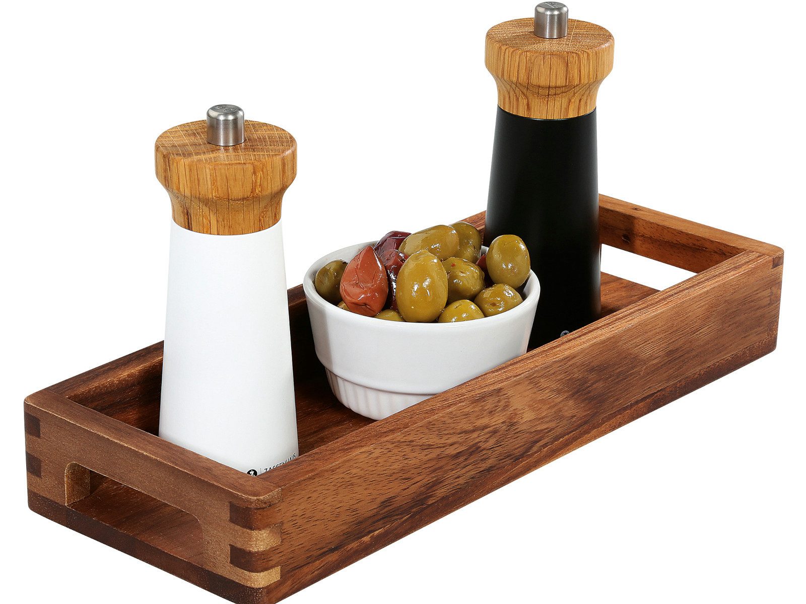 ZASSENHAUS Tablett Serviertablett Akazie 40 x 15 x 4,5 cm, Akazienholz