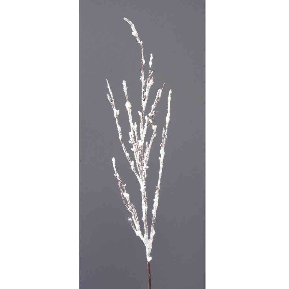 Kunstzweig Künstlicher Pfirsichzweig mit Schnee ca. 102cm. Winter-Zweig / Ast, Gasper, Höhe 102.00 cm