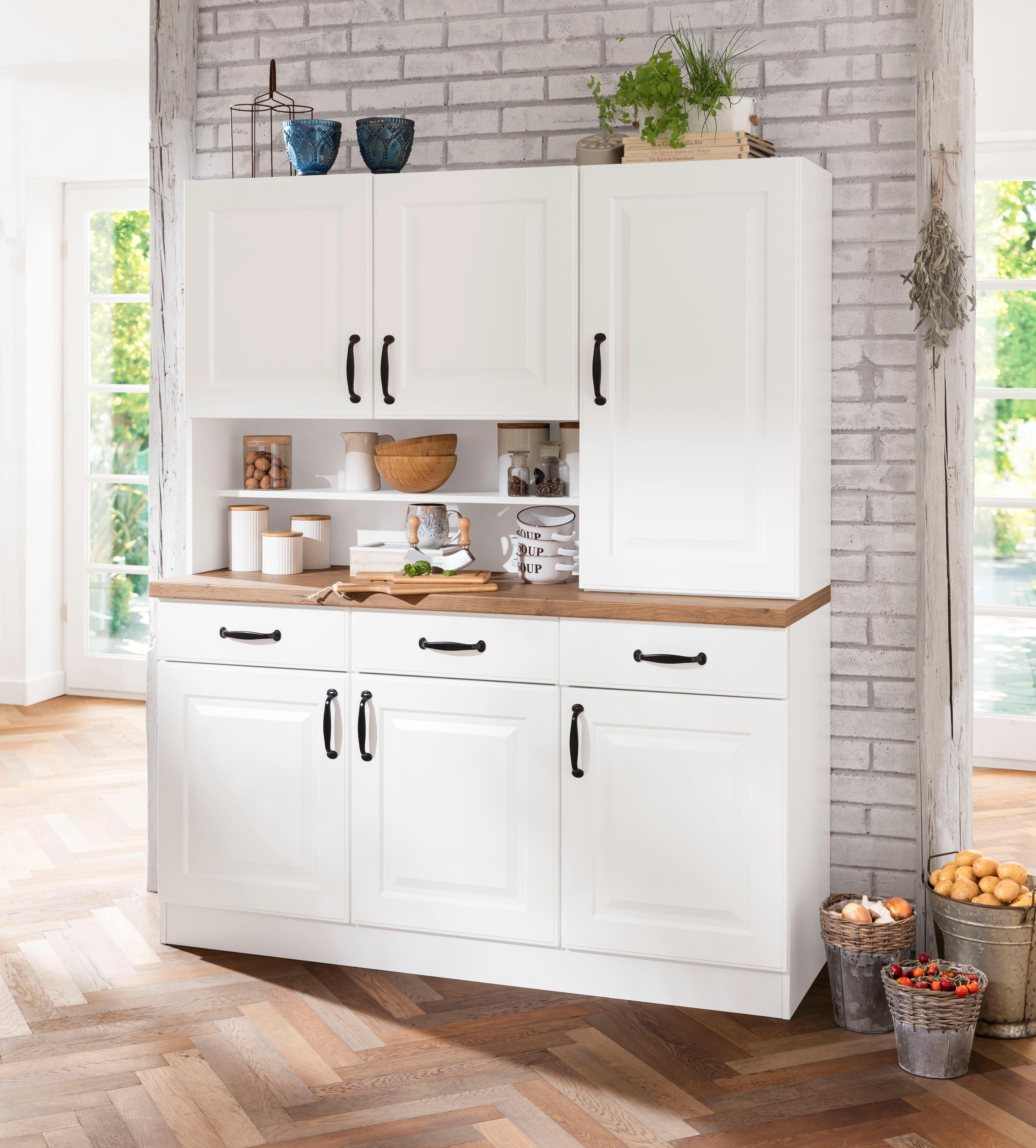 wiho Küchen Küchenbuffet Erla, TOPSELLER 150 cm breit mit Kassettenfront