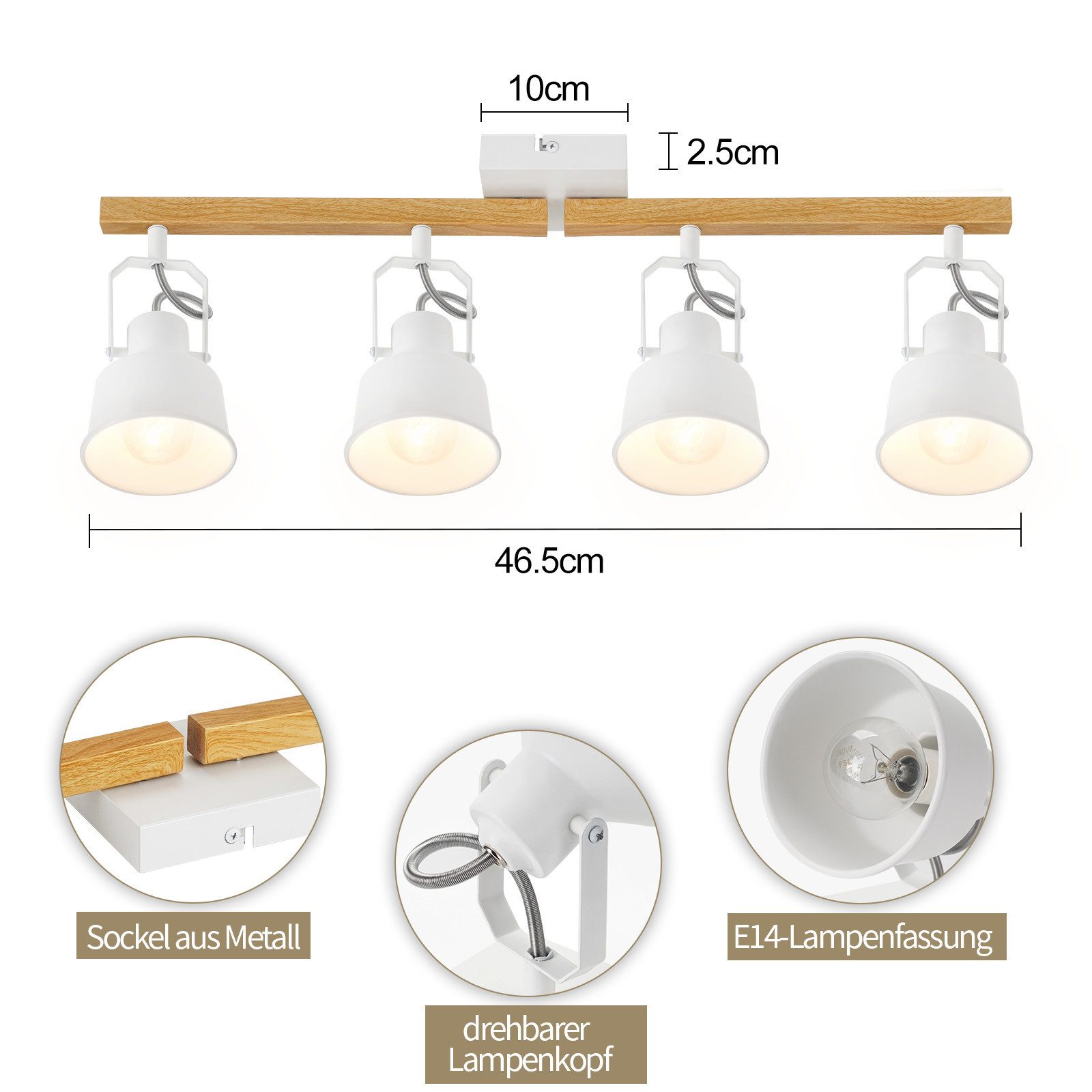 ZMH LED Deckenstrahler 2/3/4 Flammig GU10 günstig online kaufen