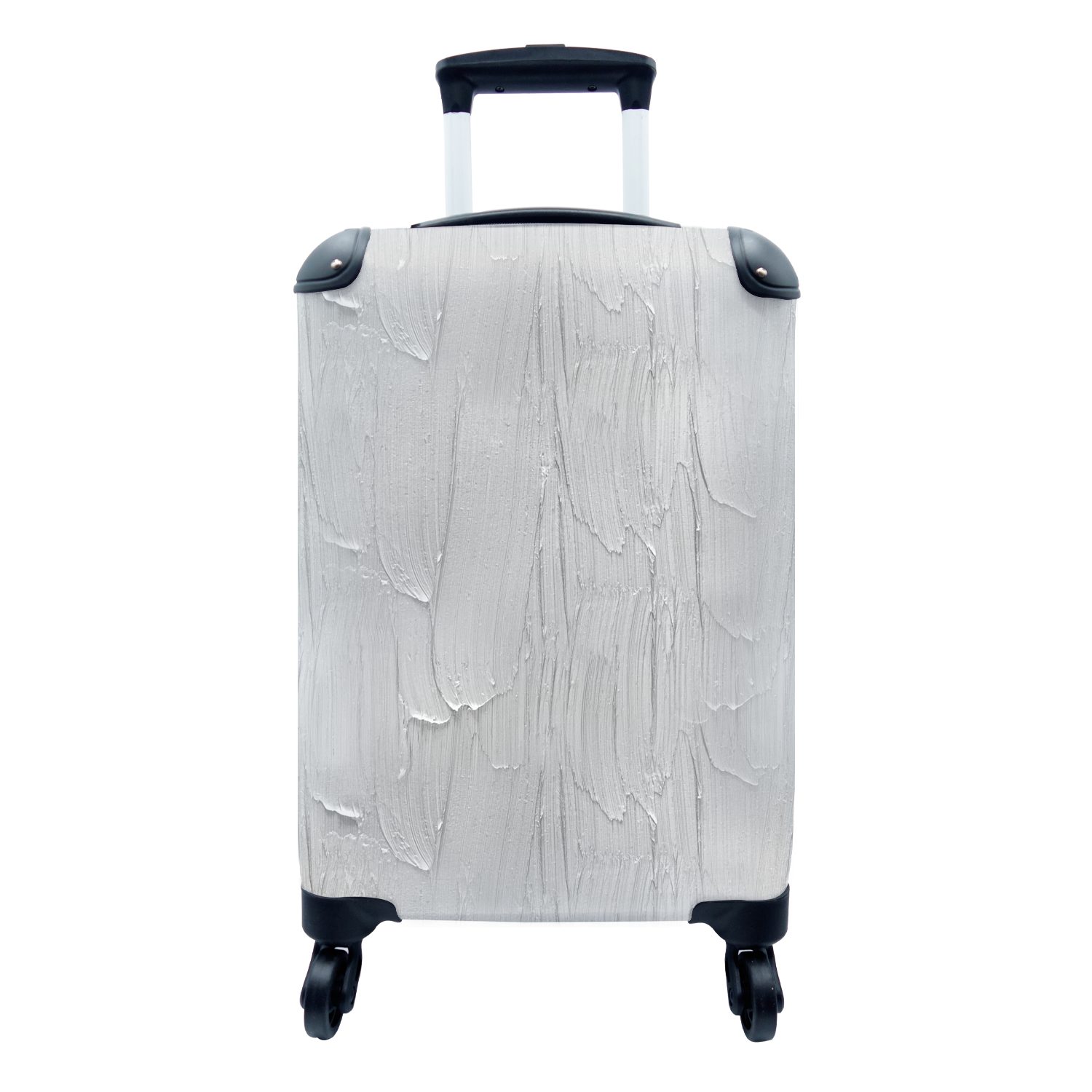 MuchoWow Handgepäckkoffer Farbe - Muster - Grau, 4 Rollen, Reisetasche mit rollen, Handgepäck für Ferien, Trolley, Reisekoffer