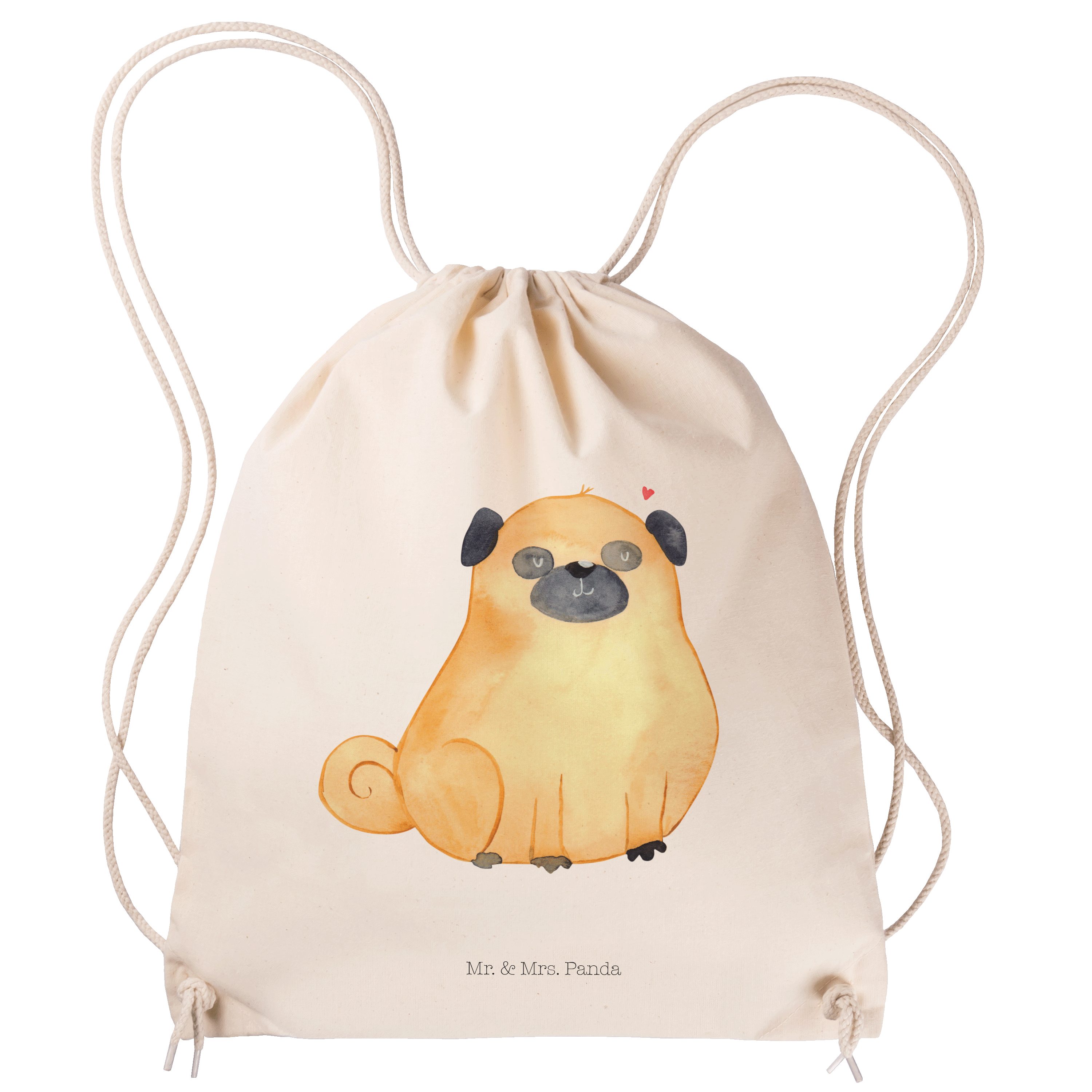 Damen Gepäck|Taschen & Rucksäcke Mr. & Mrs. Panda Sporttasche Mops - Transparent - Hundemotiv, Hundebesitzer, Sporttasche, Sprüc