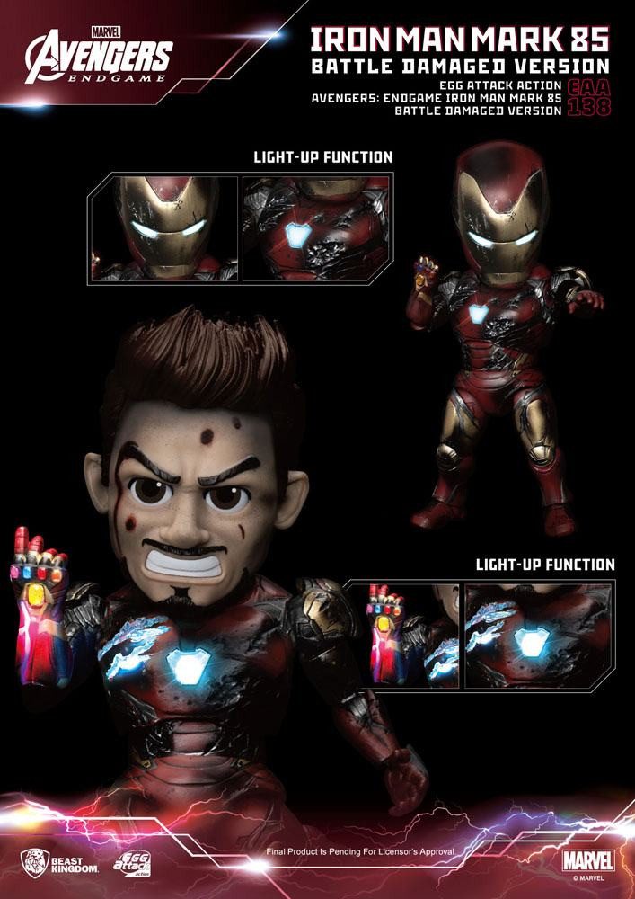 Beast Kingdom Toys Actionfigur AVENGERS ENDGAME EAA-138 IRON MAN MK85 ACTIONFIGUR BATTLE DAMAGE VERSI