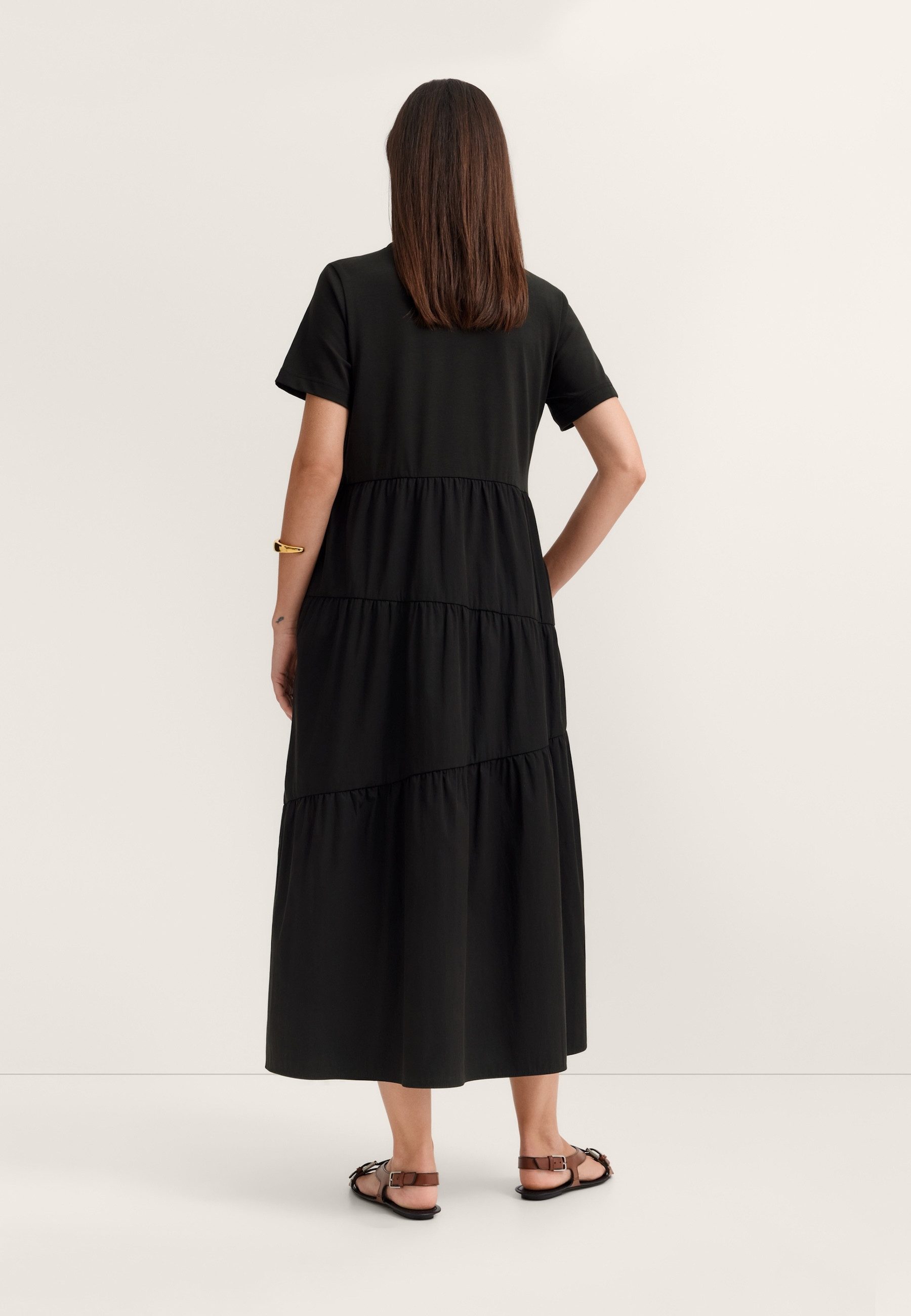 bugatti Sommerkleid Materialmix mit asymmetrischen Raffungen