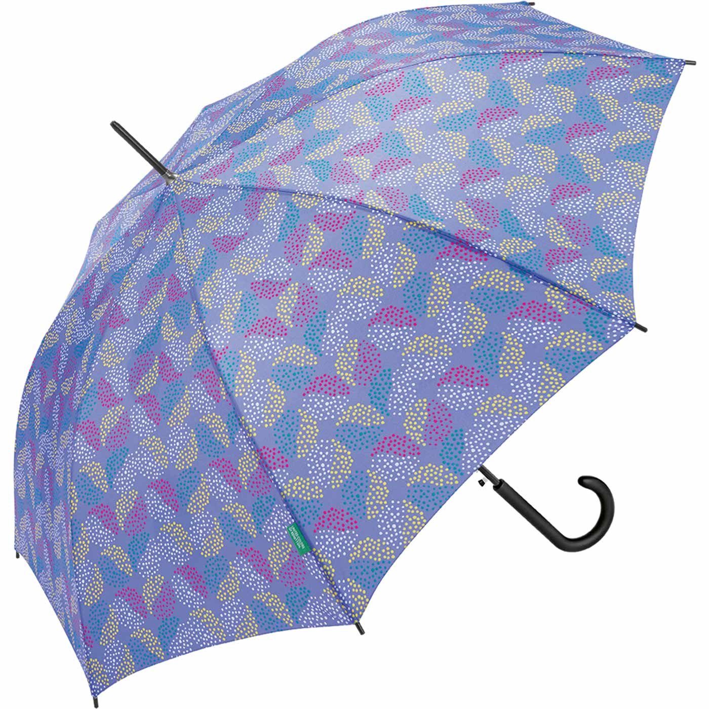 Punkte-Kreise-Muster Pop Colors modernem periwinkle, of Dots Benetton United mit Auf-Automatik Langregenschirm AC violett deep mit Long