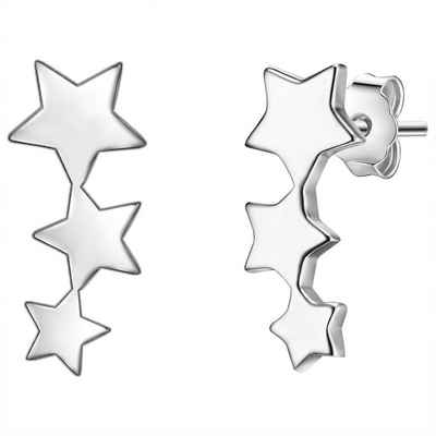 Glanzstücke München Paar Ohrstecker Sterne silber, mit Sternen aus Sterling Silber
