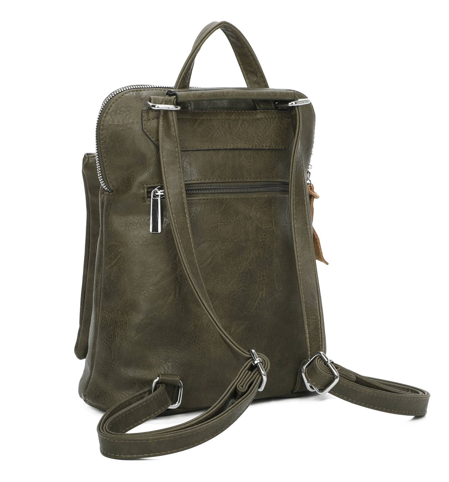 ITALYSHOP24 Rucksack Damen Rucksack Tasche Umhängetasche Schultertasche Han günstig online kaufen