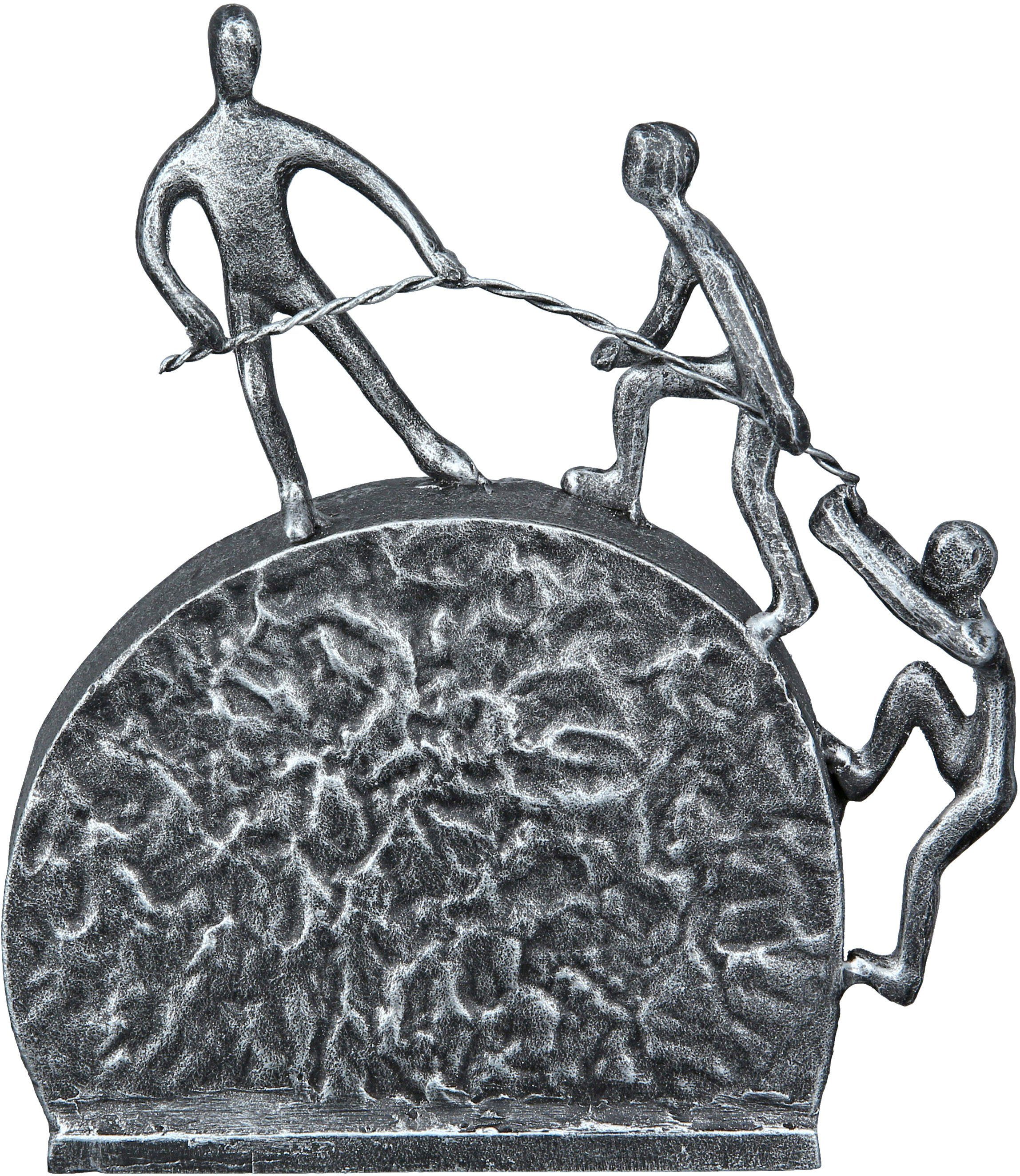 Dekofigur Design Skulptur Lifting, silber