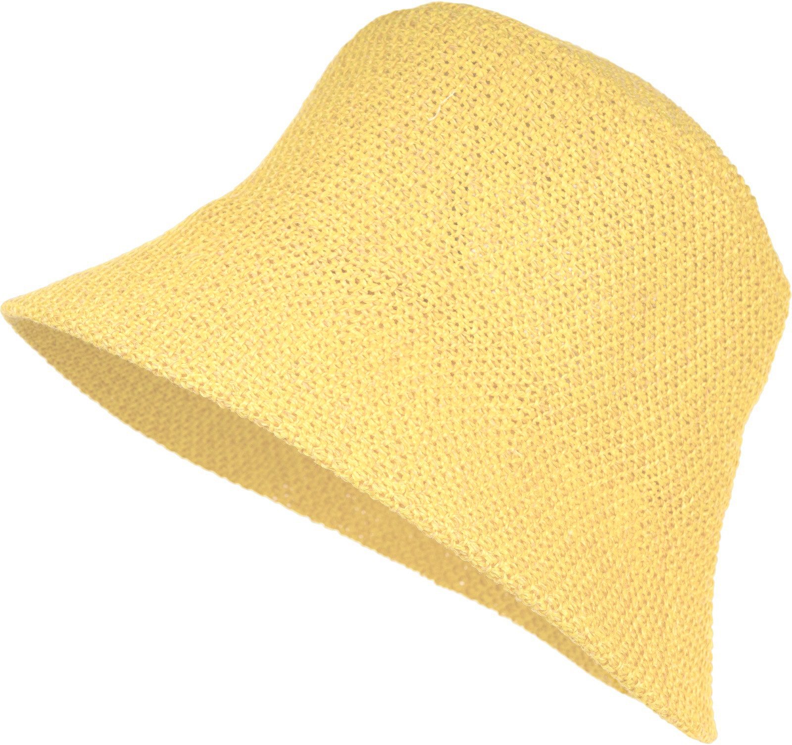 styleBREAKER Fischerhut Fischerhut aus Papierstroh - Knautschhut (1-St)