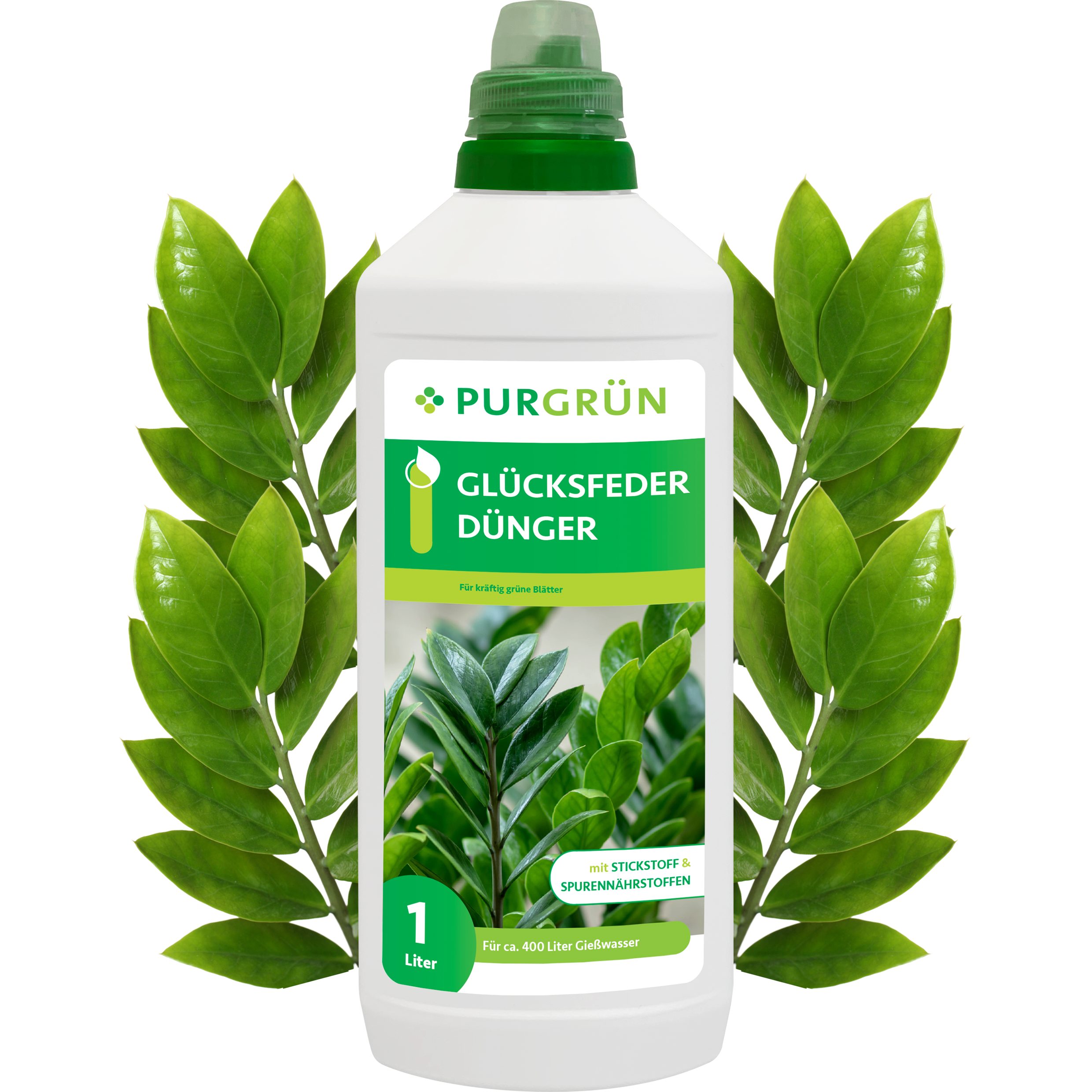 Universaldünger Purgrün Glücksfeder Dünger, NPK 10+4+6, für gesundes Wachstum, 1L