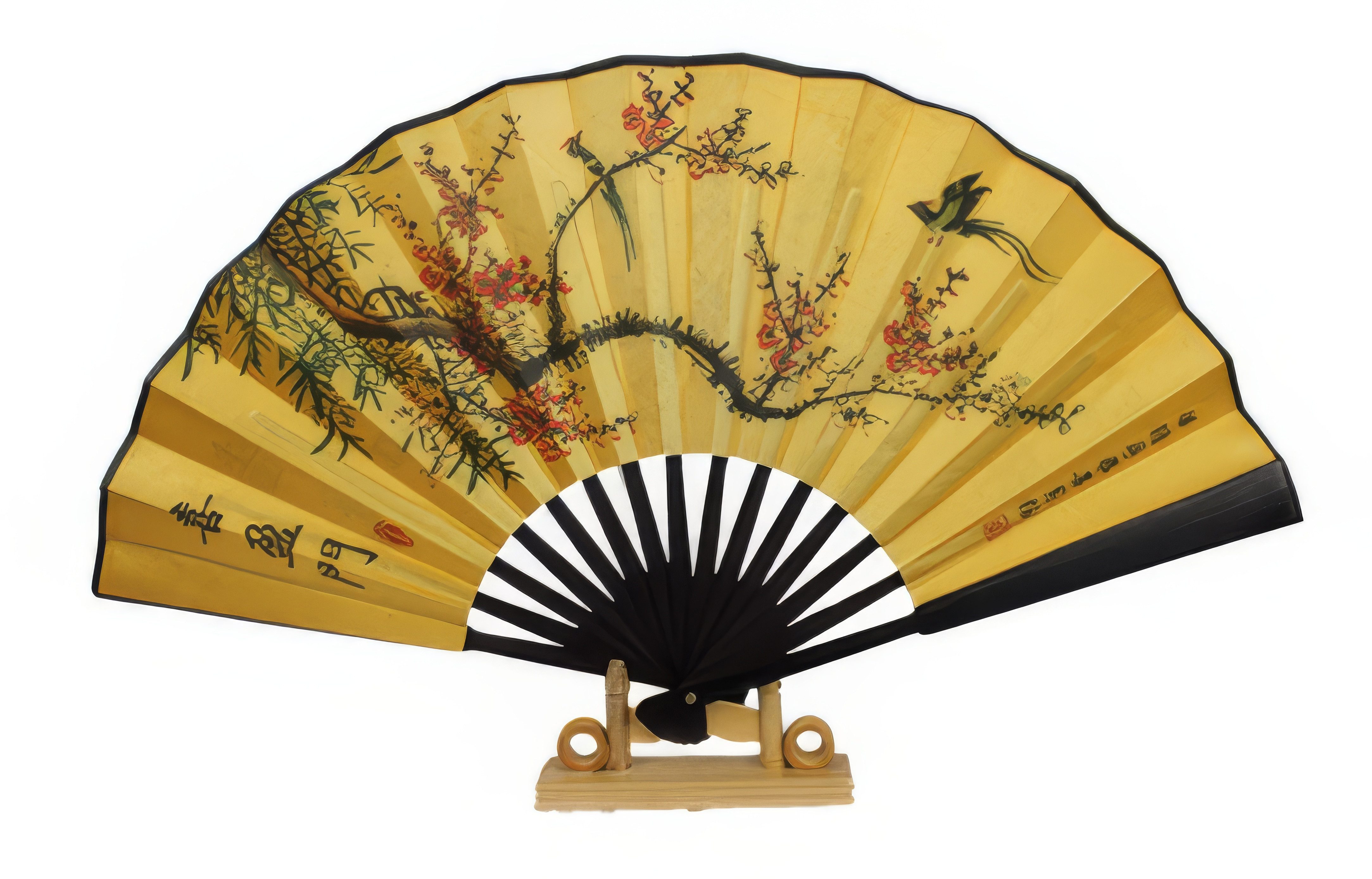 Yudu Handfächer Fengshui Fächer Handfächer Fächer Asia Motive Schriftzeichen