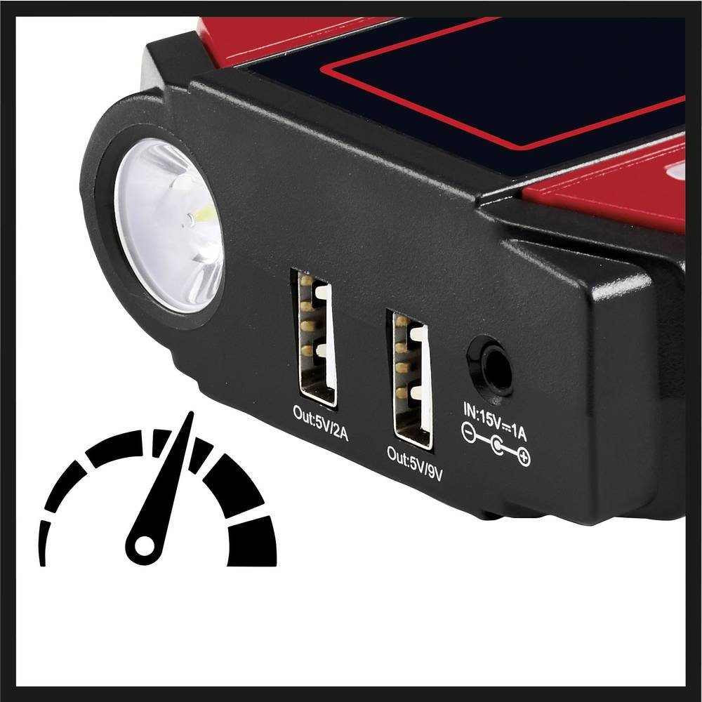 Einhell Jump-Start - Power Bank 1091521 Energiestation, USB-Steckdose 2x, Ladezustandsanzeige