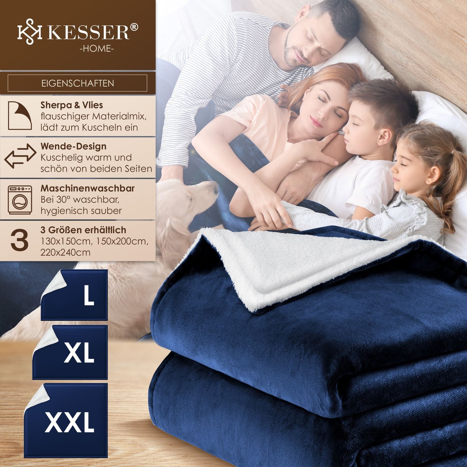 Wohndecke, KESSER, Kuscheldecke Flauschige Sherpa Extra günstig online kaufen