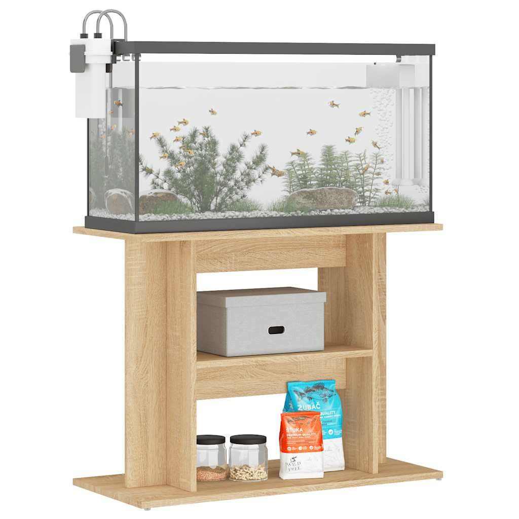 vidaXL Aquariumunterschrank Aquariumständer Sonoma-Eiche 80x35x60 cm Holzwerkstoff – Bild 3 von 5