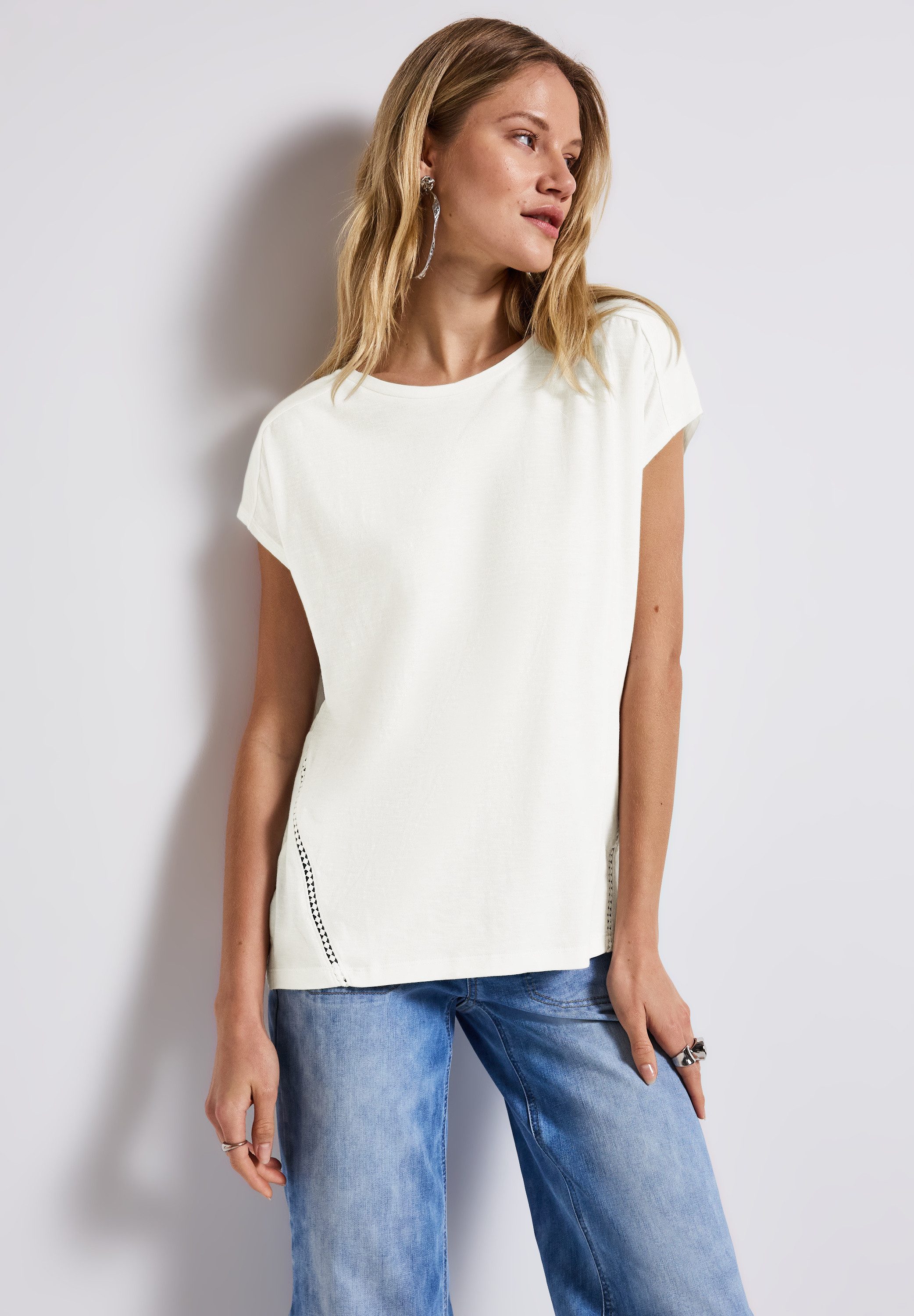 STREET ONE Shirttop mit Häkeldetails günstig online kaufen