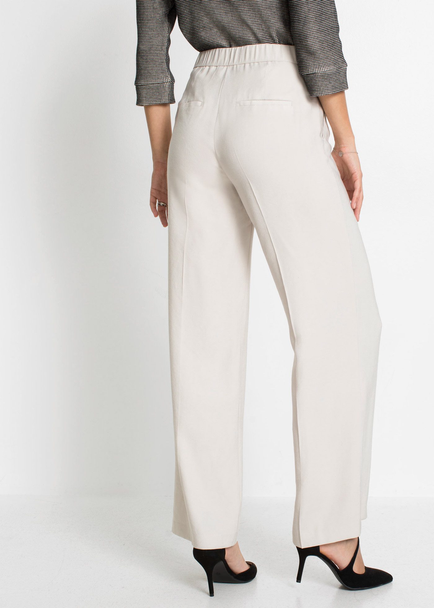 bonprix Stoffhose Marlenehose, Loose Fit, weites Bein, femininer Stil günstig online kaufen