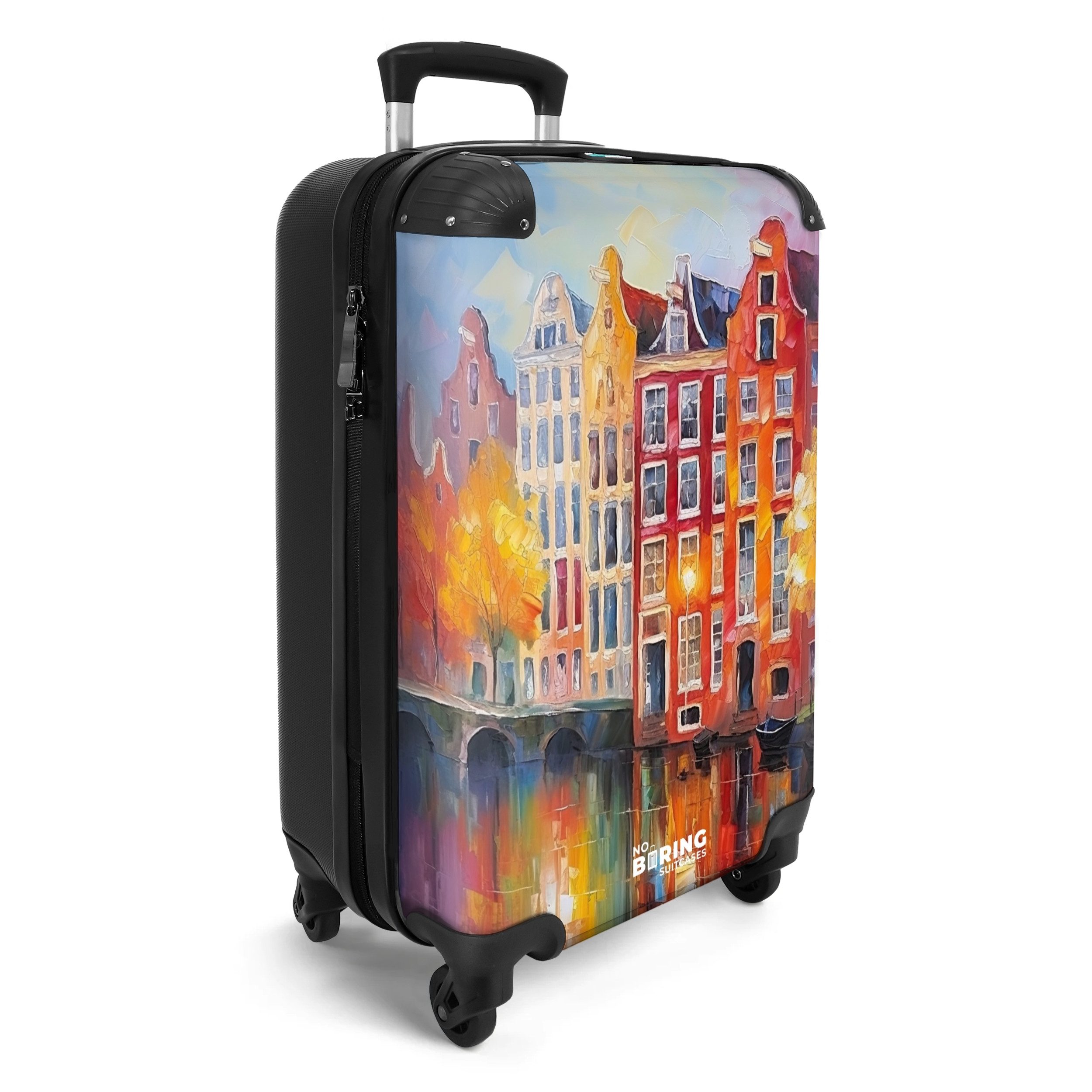 NoBoringSuitcases.com© Hartschalen-Trolley Grachtenhäuser - Kunst - günstig online kaufen