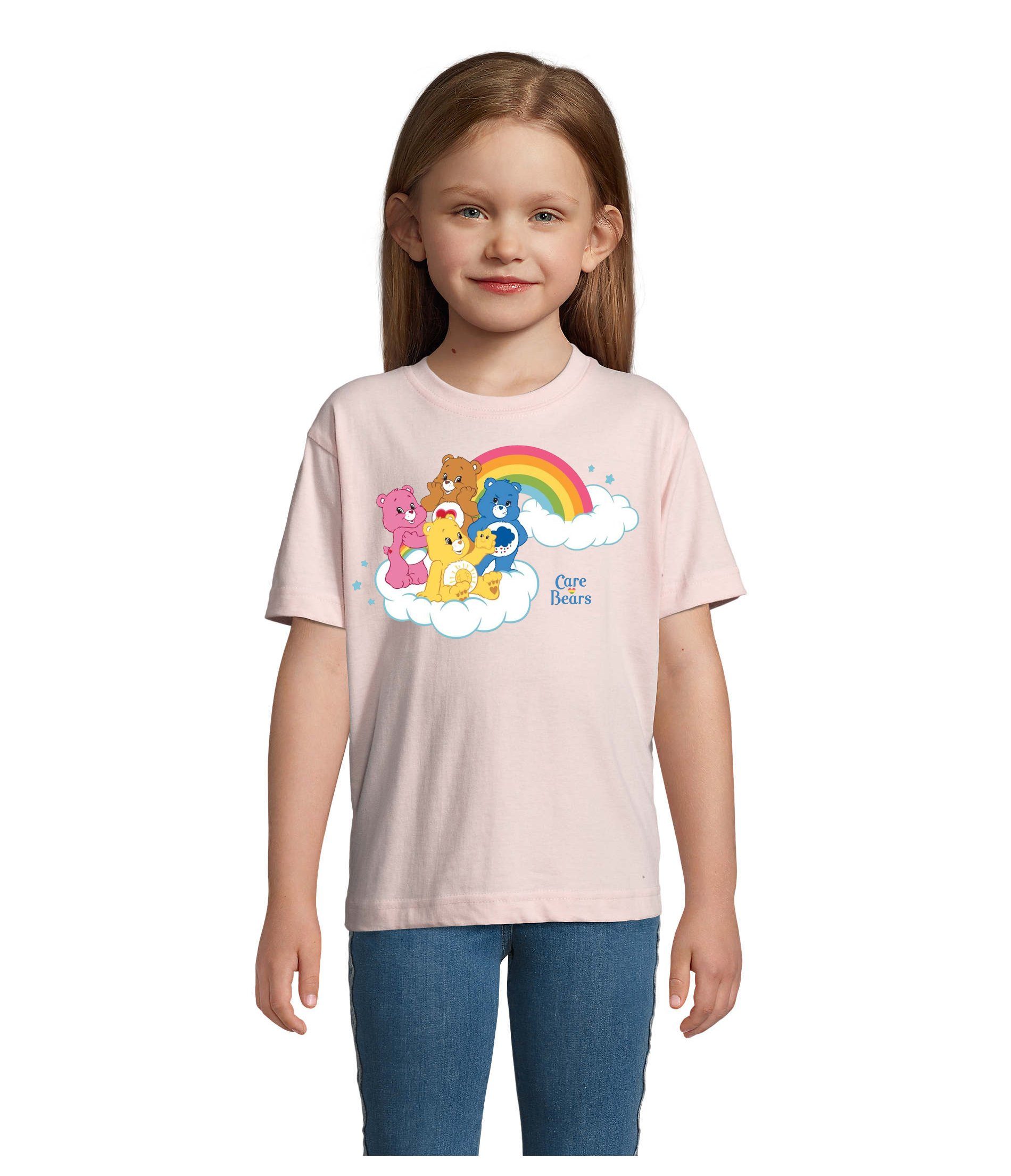 Blondie & Brownie T-Shirt Kinder Glücksbärchis Care Bears Hab-Dich-lieb Bärchis Wolkenland Kinder T-Shirt Lucky Bears Care Bears Bärchis Wolkenland Blau Größe 86